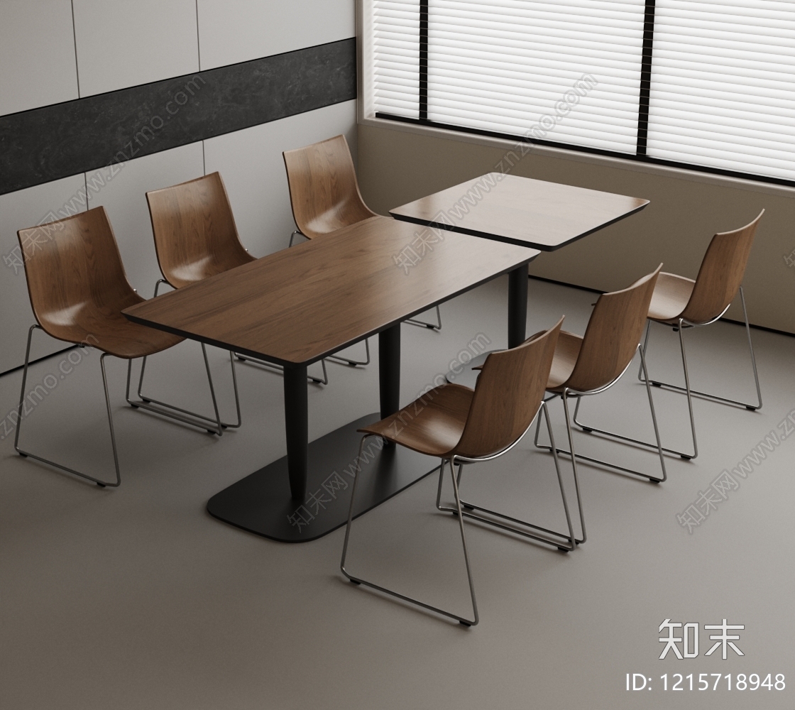 现代简约餐桌3D模型下载【ID:1215718948】