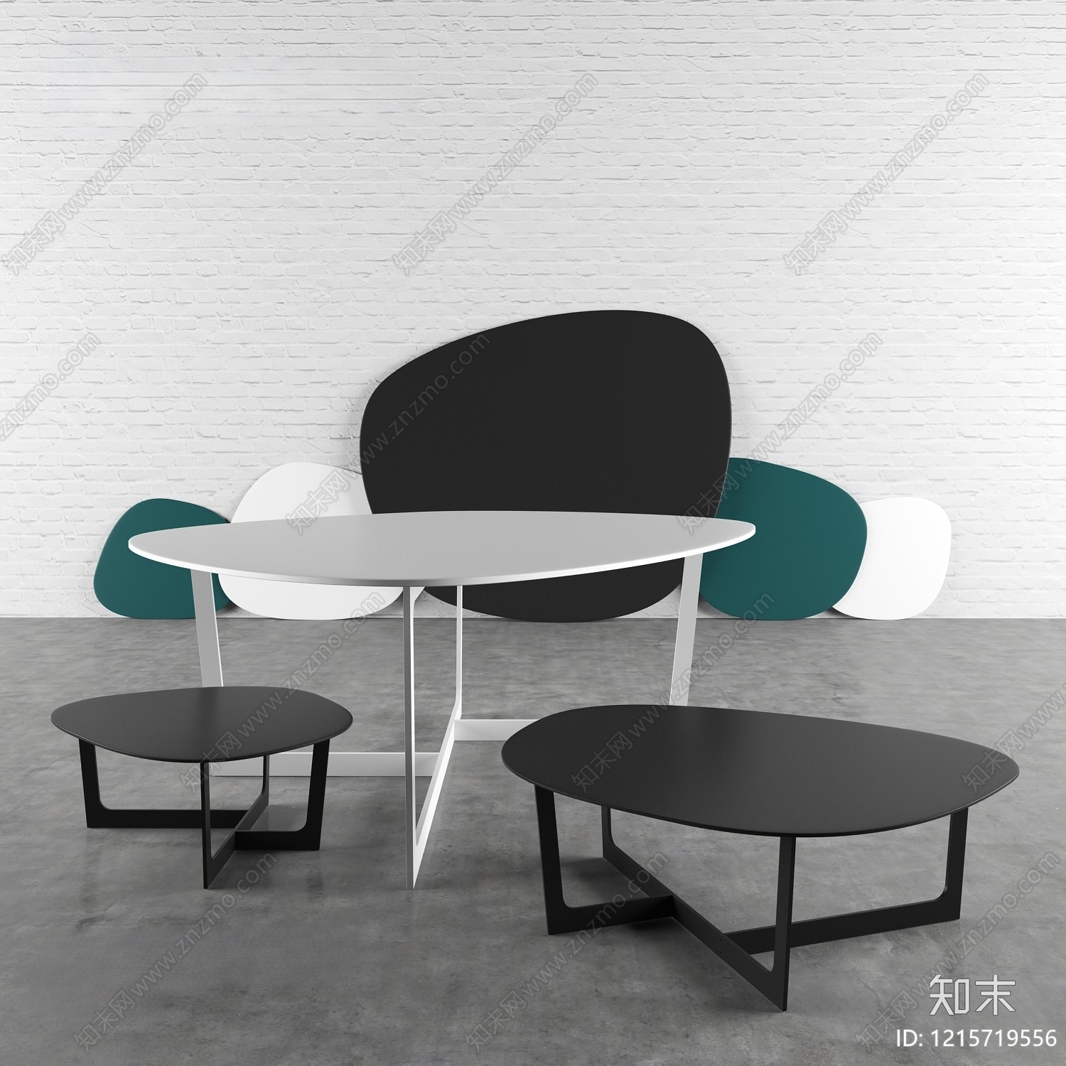 极简茶几SU模型下载【ID:1215719556】