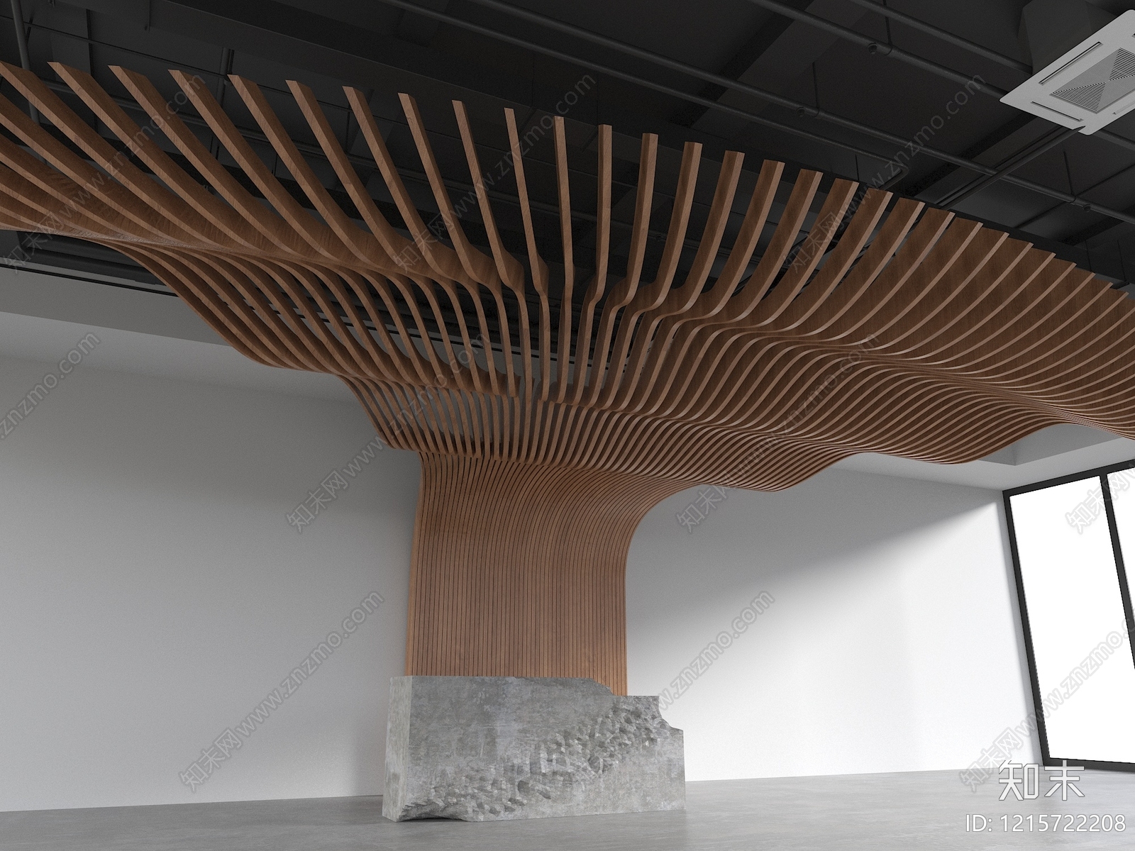现代极简吊顶3D模型下载【ID:1215722208】
