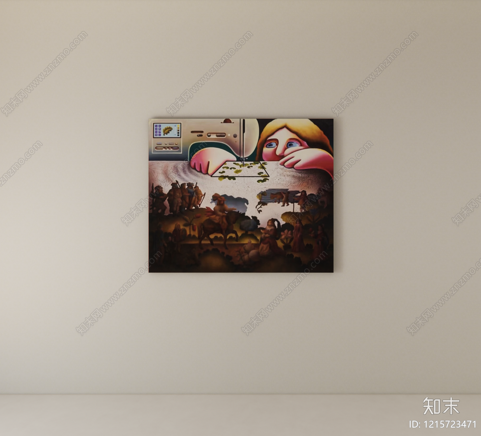 复古风挂画SU模型下载【ID:1215723471】