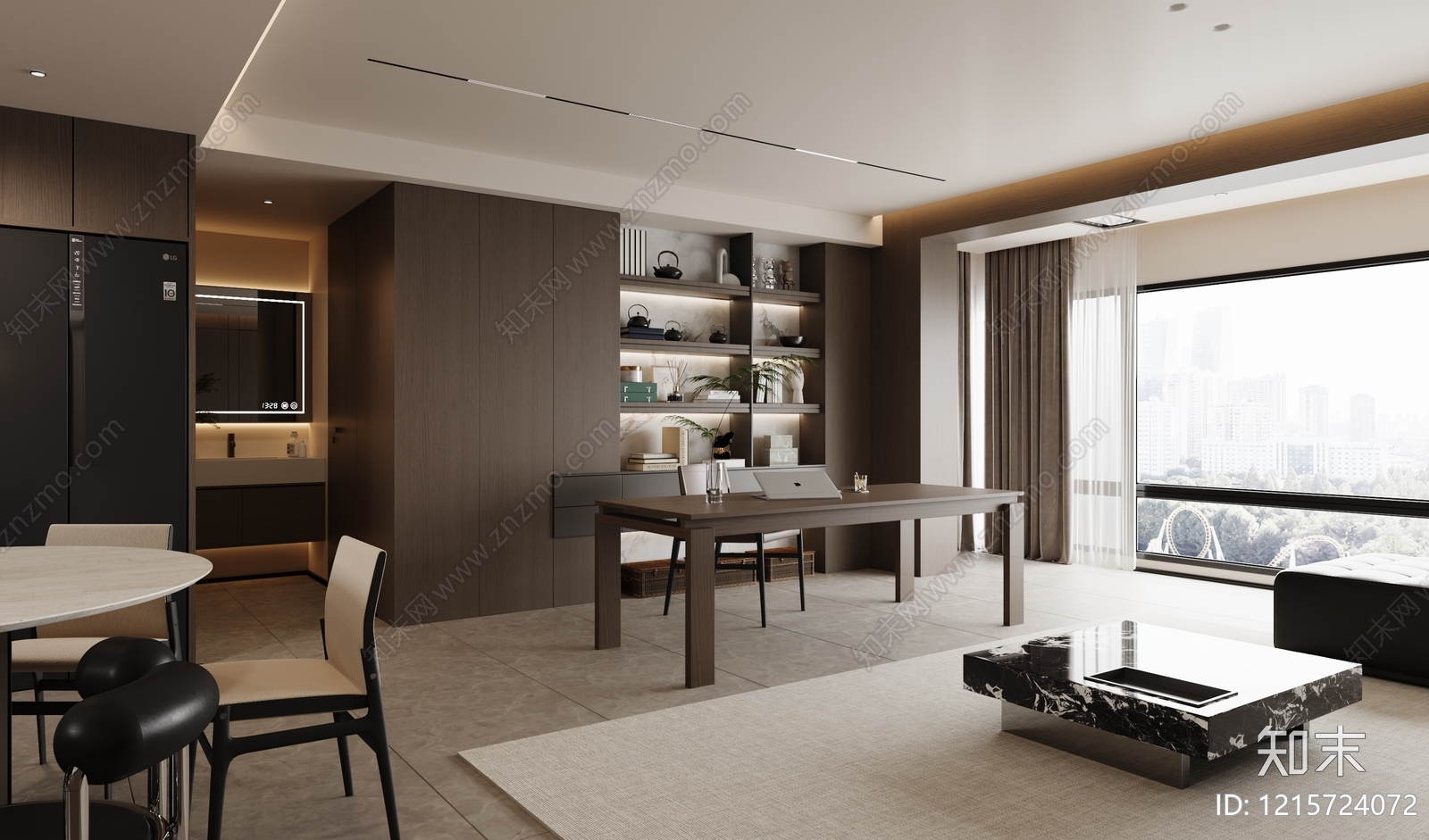 现代简约家居客厅3D模型下载【ID:1215724072】