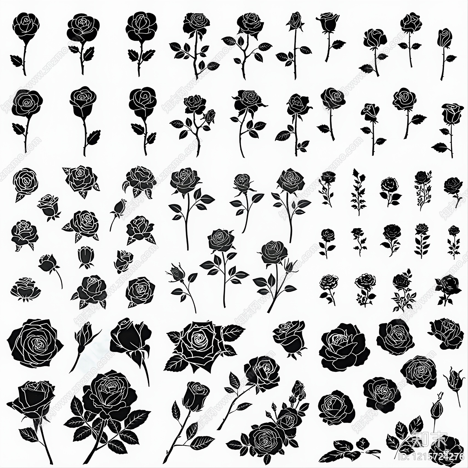 现代综合植物图库施工图下载【ID:1215724276】