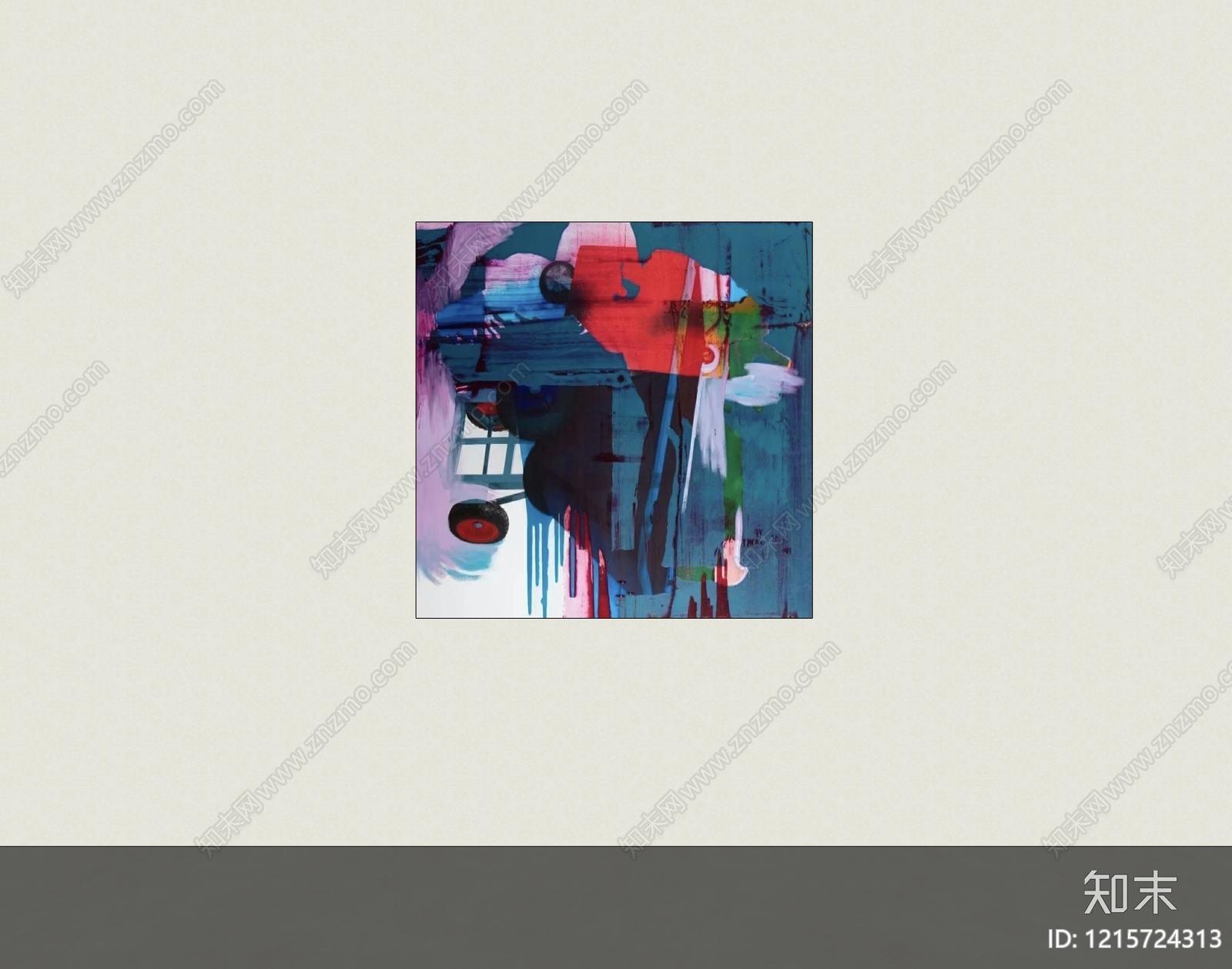奶油风挂画SU模型下载【ID:1215724313】
