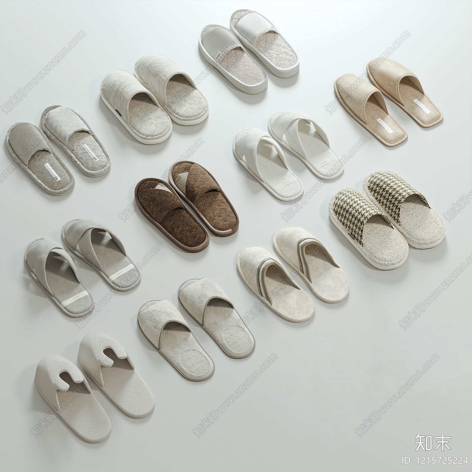 日式极简鞋子SU模型下载【ID:1215725224】