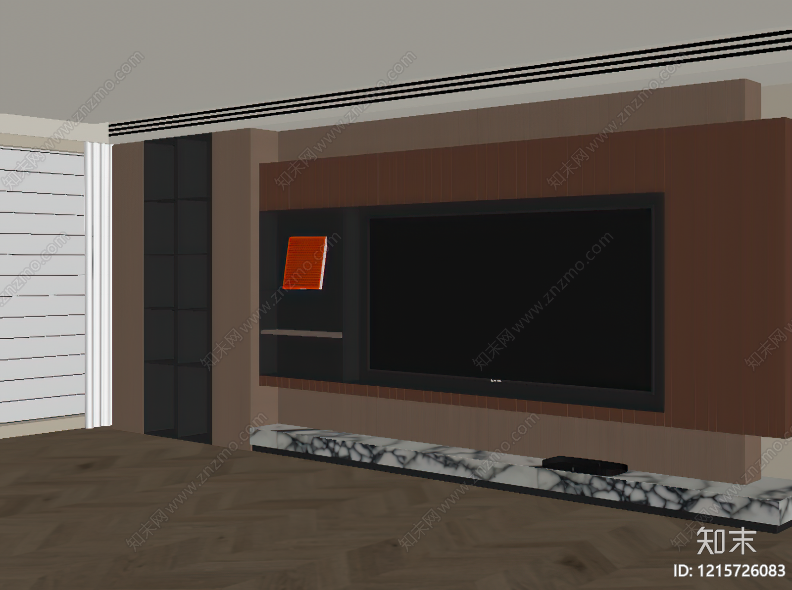 现代简约背景墙SU模型下载【ID:1215726083】