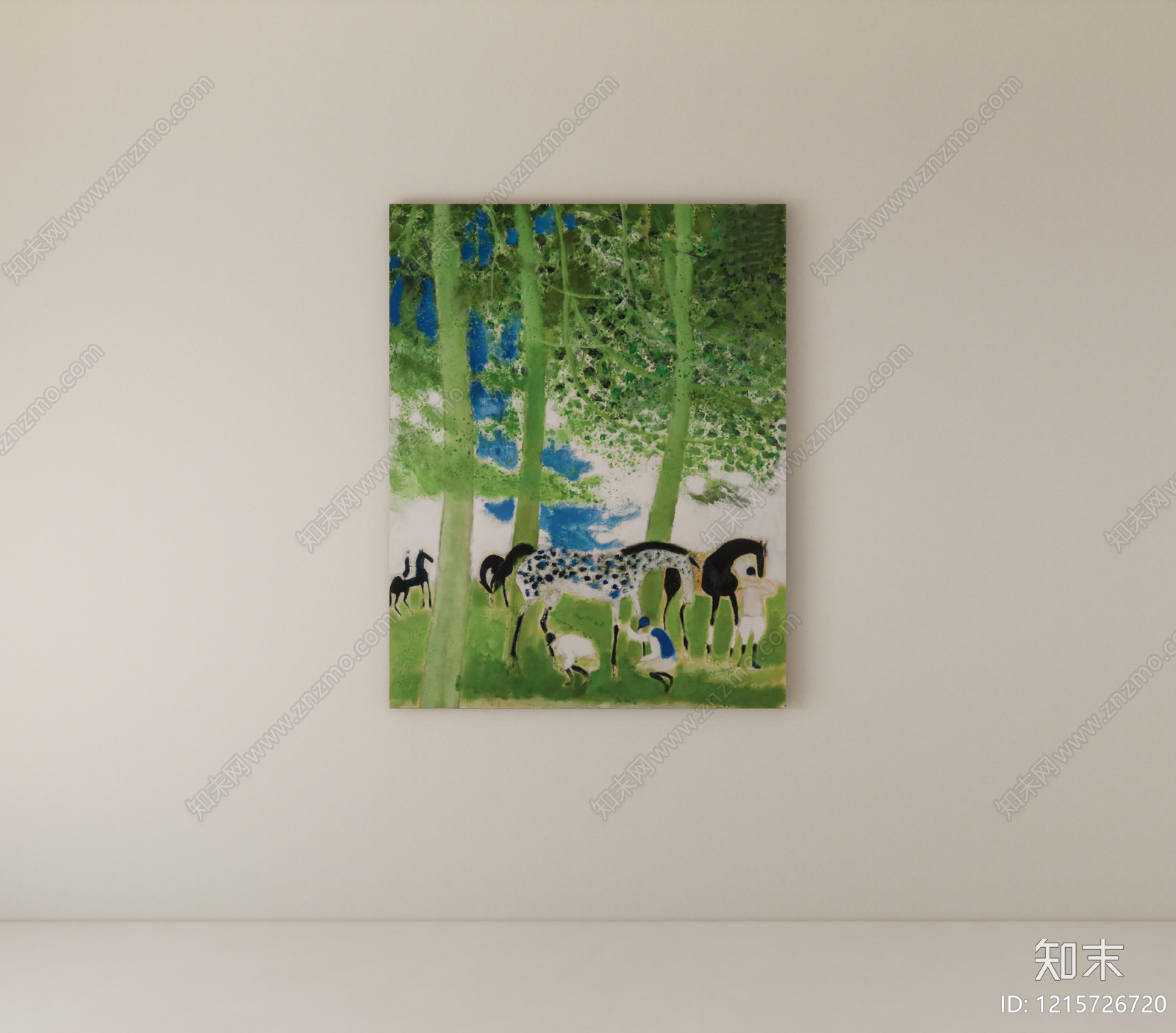 奶油风挂画SU模型下载【ID:1215726720】