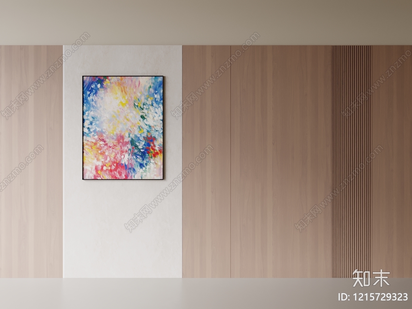 原木风背景墙SU模型下载【ID:1215729323】
