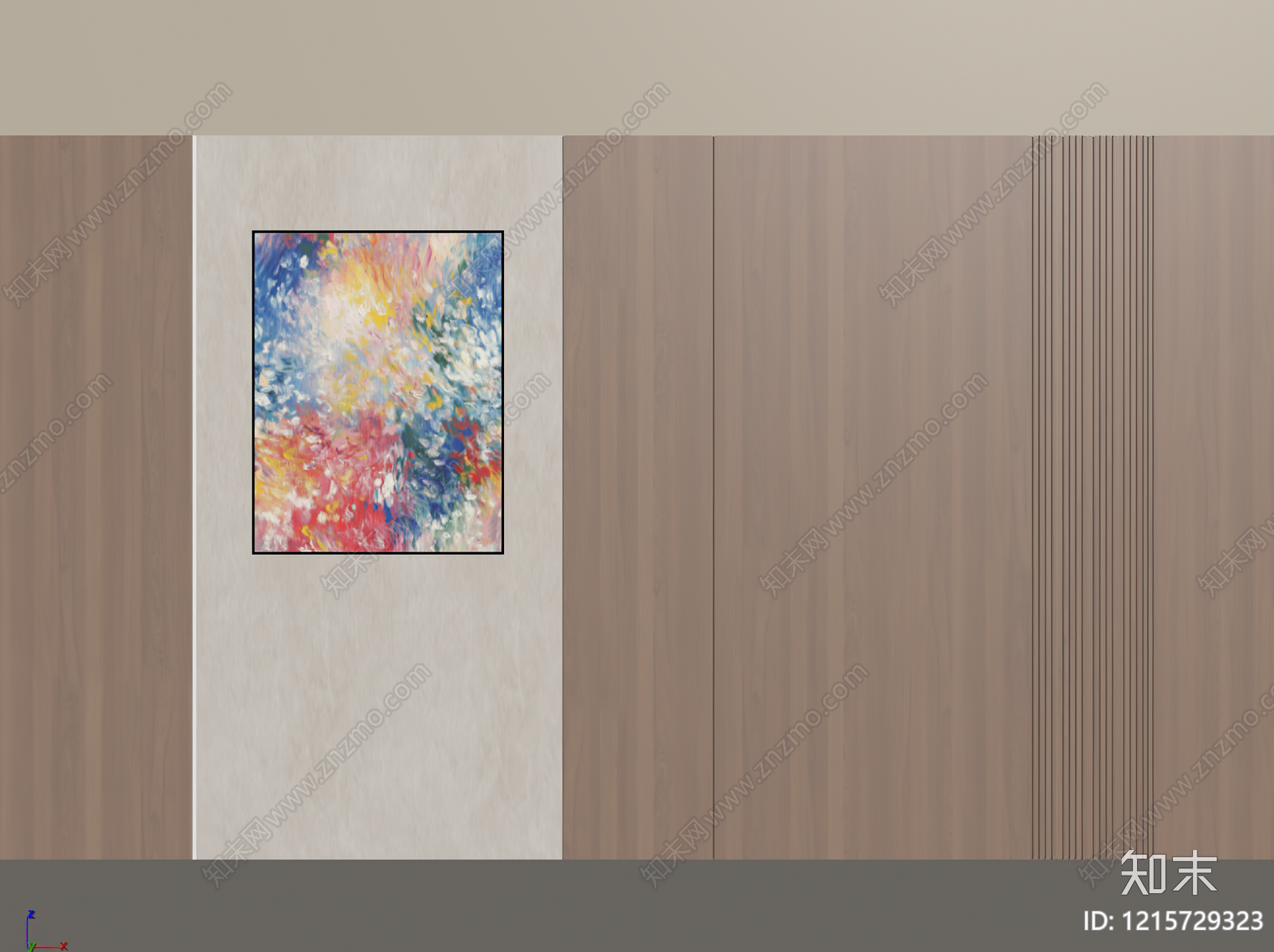 原木风背景墙SU模型下载【ID:1215729323】