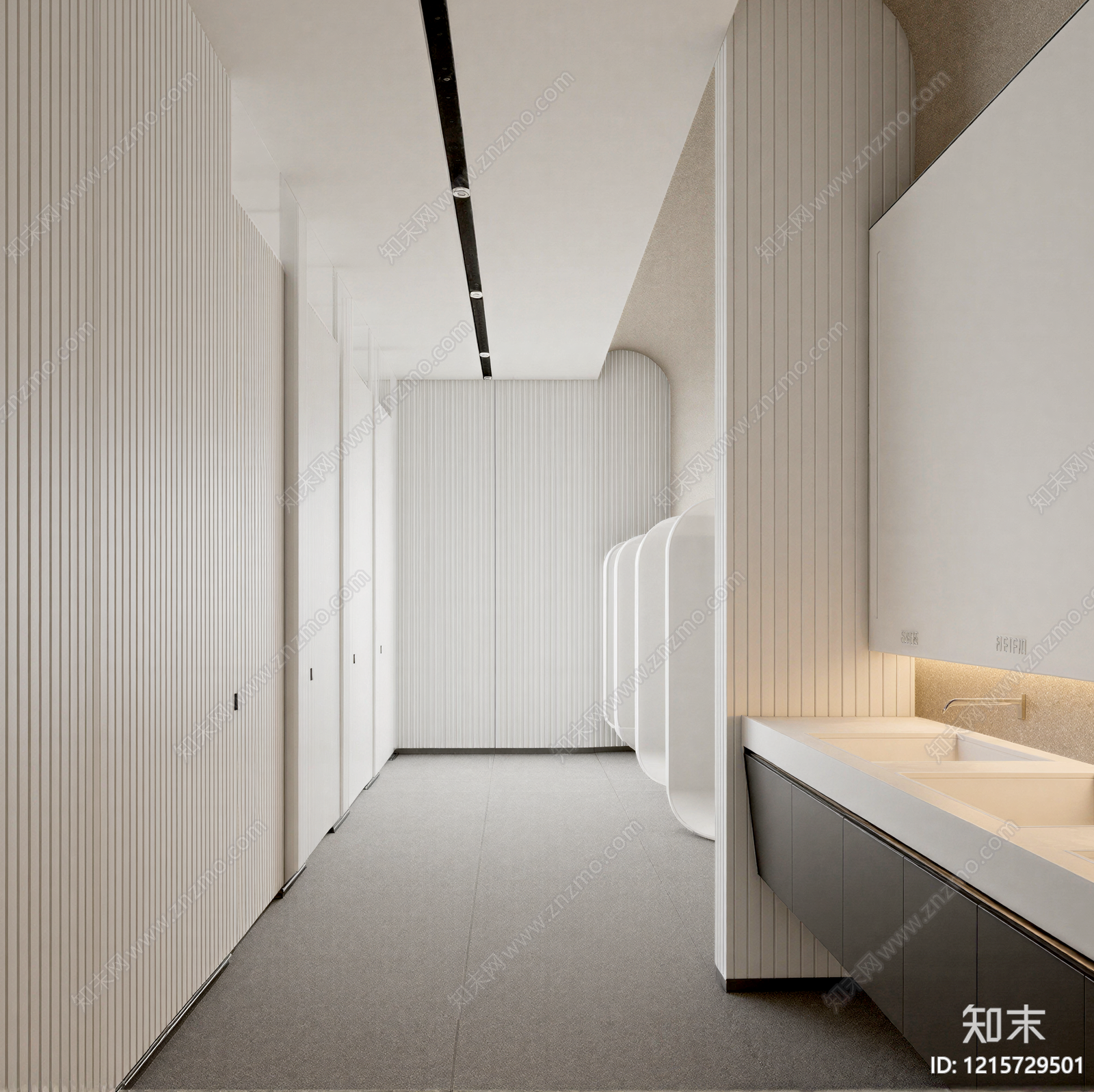极简酒店卫生间SU模型下载【ID:1215729501】