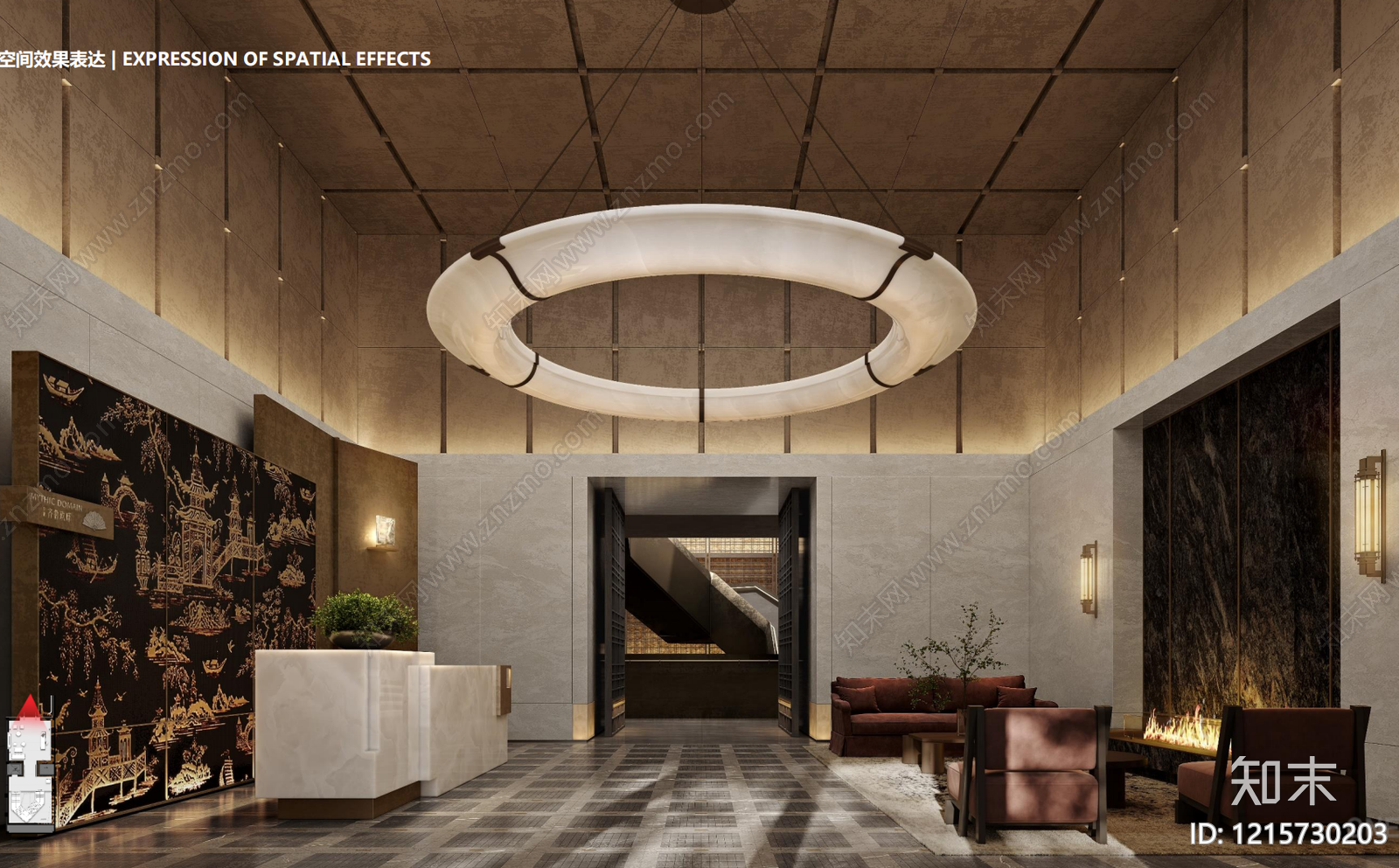 新中式轻奢售楼处下载【ID:1215730203】