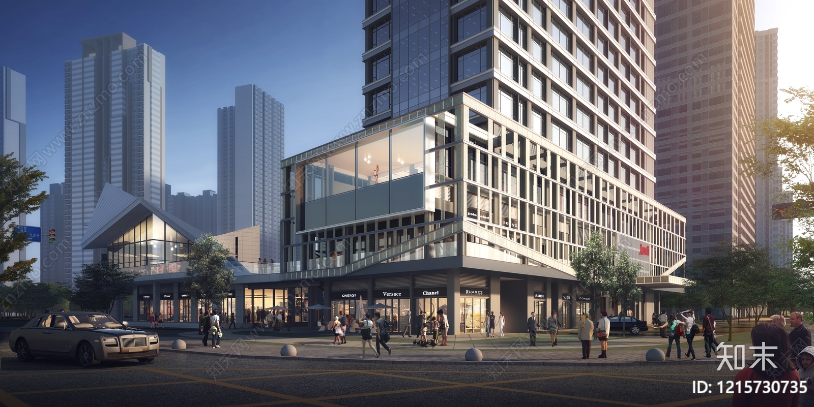 现代主义酒店建筑SU模型下载【ID:1215730735】