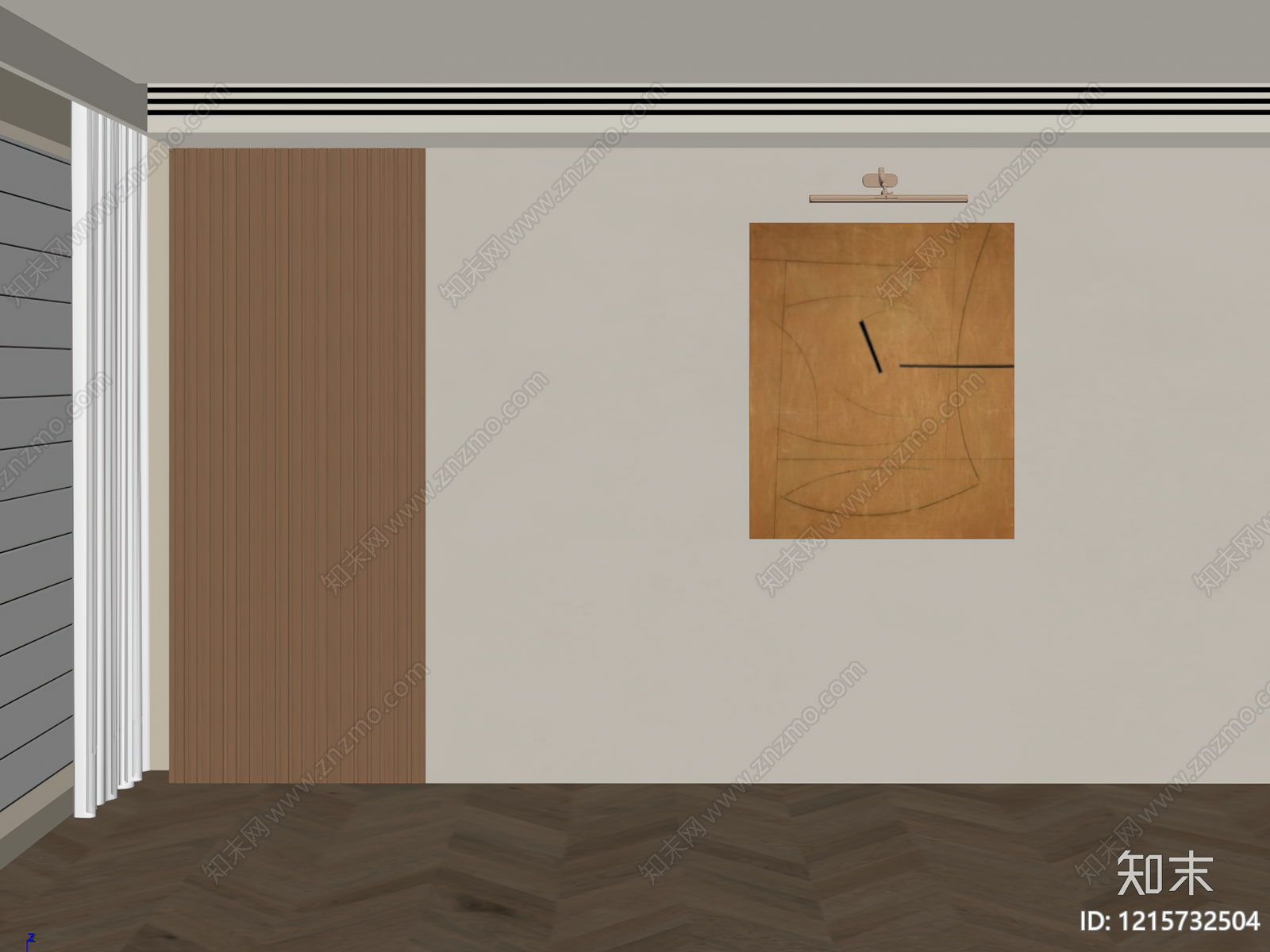 原木极简背景墙SU模型下载【ID:1215732504】