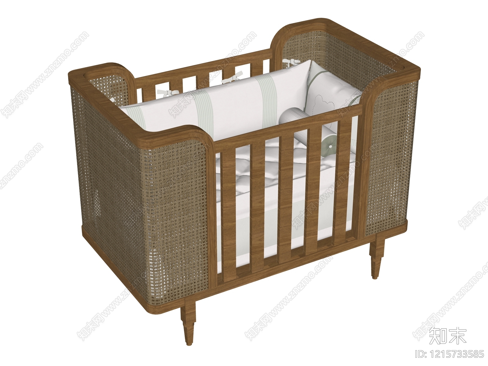 中古风儿童床SU模型下载【ID:1215733585】
