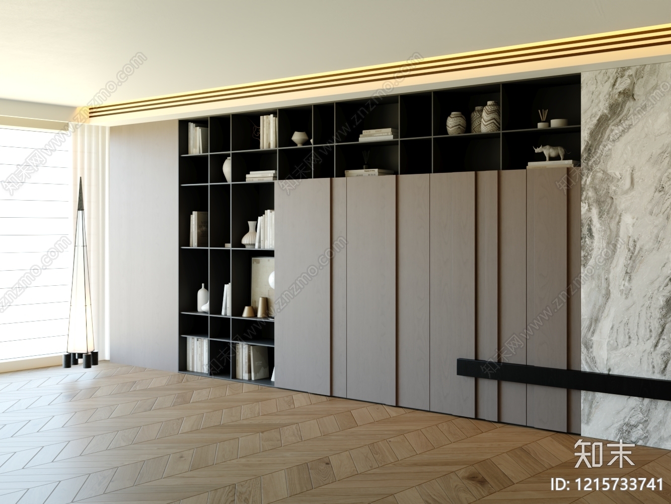现代简约沙发背景墙3D模型下载【ID:1215733741】