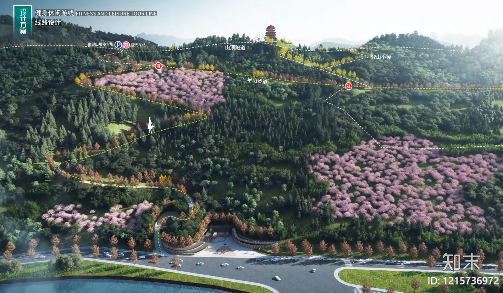 现代新中式森林公园景观下载【ID:1215736972】