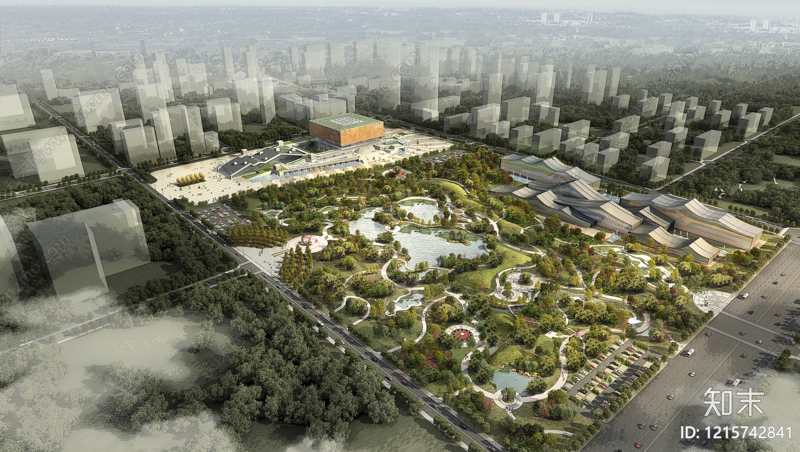 新中式会展中心3D模型下载【ID:1215742841】