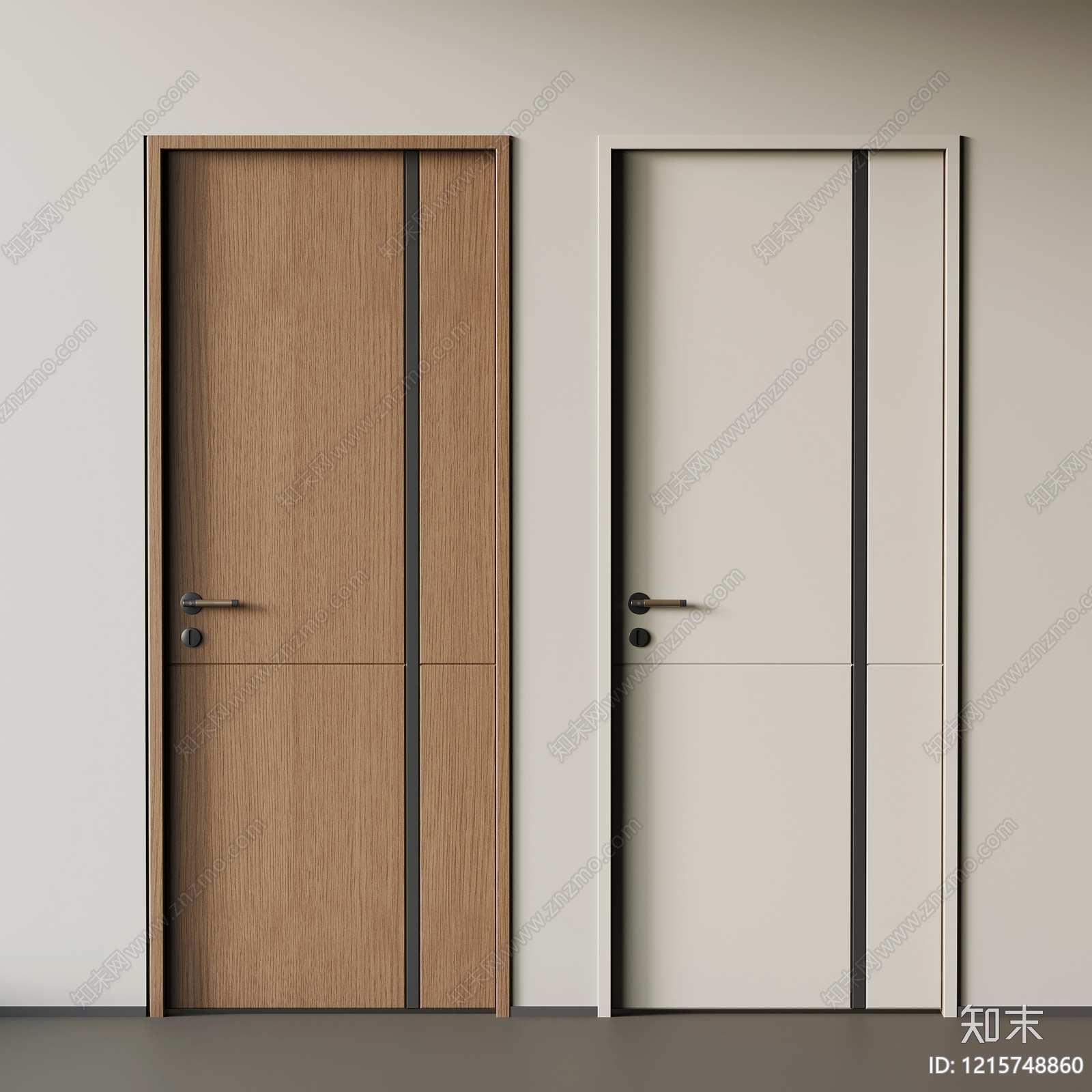 极简门组合3D模型下载【ID:1215748860】