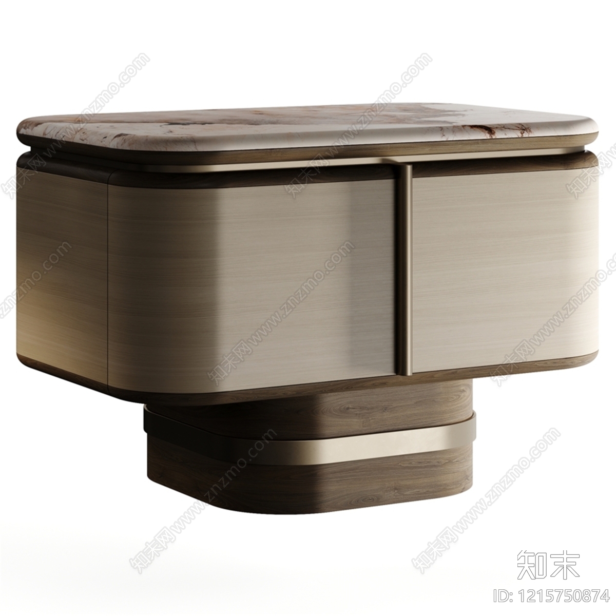 意式轻奢床头柜3D模型下载【ID:1215750874】