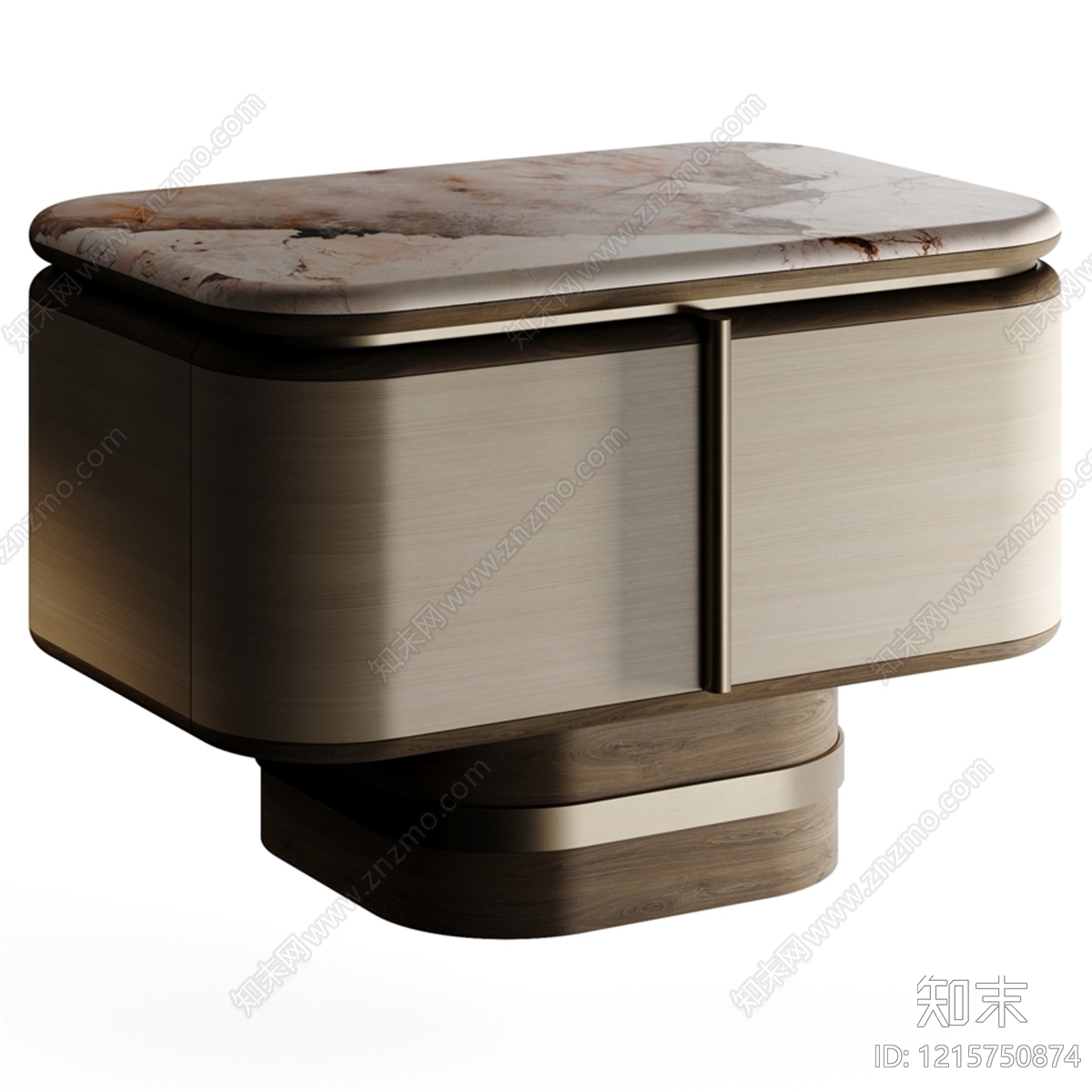 意式轻奢床头柜3D模型下载【ID:1215750874】