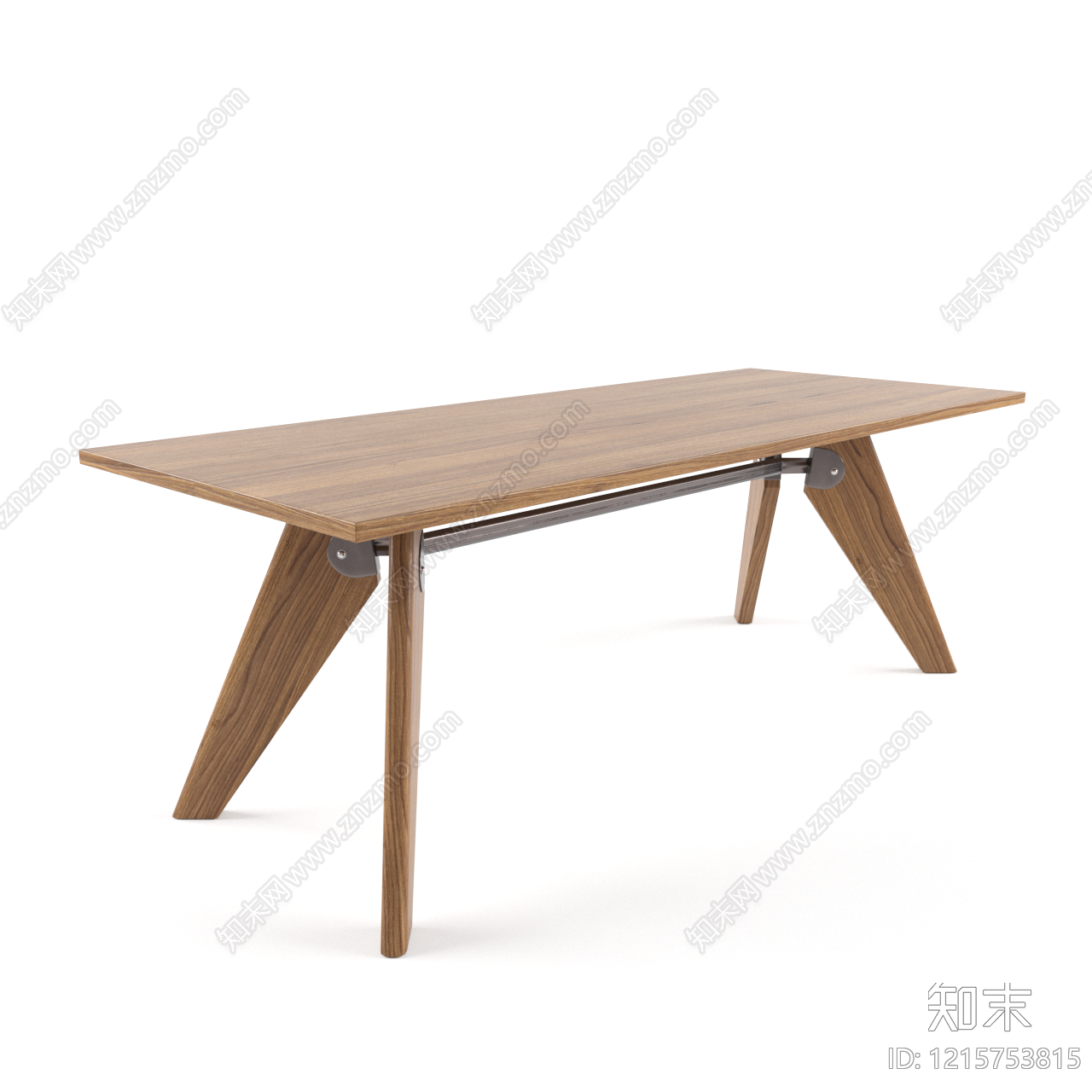 原木风餐桌SU模型草图
