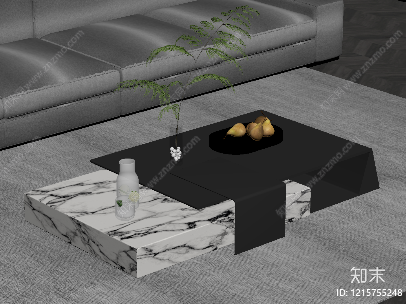 现代简约边几SU模型下载【ID:1215755248】