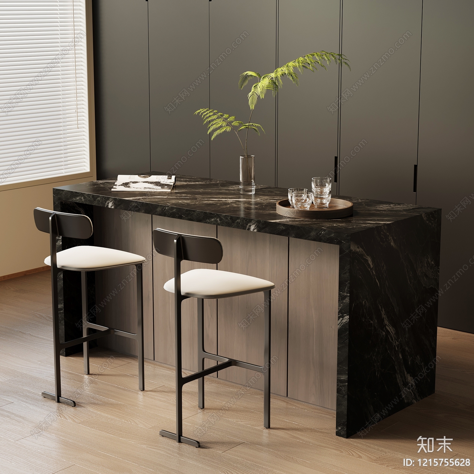 现代简约岛台3D模型下载【ID:1215755628】