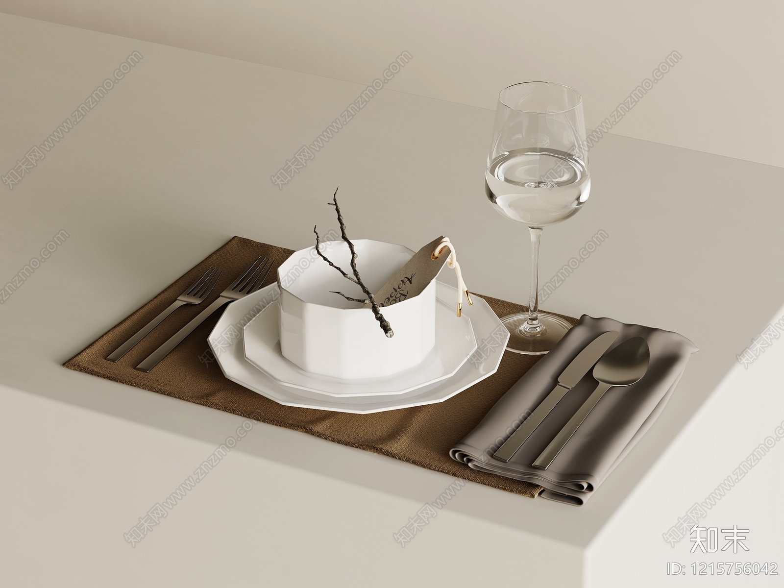 极简厨房用品3D模型下载【ID:1215756042】