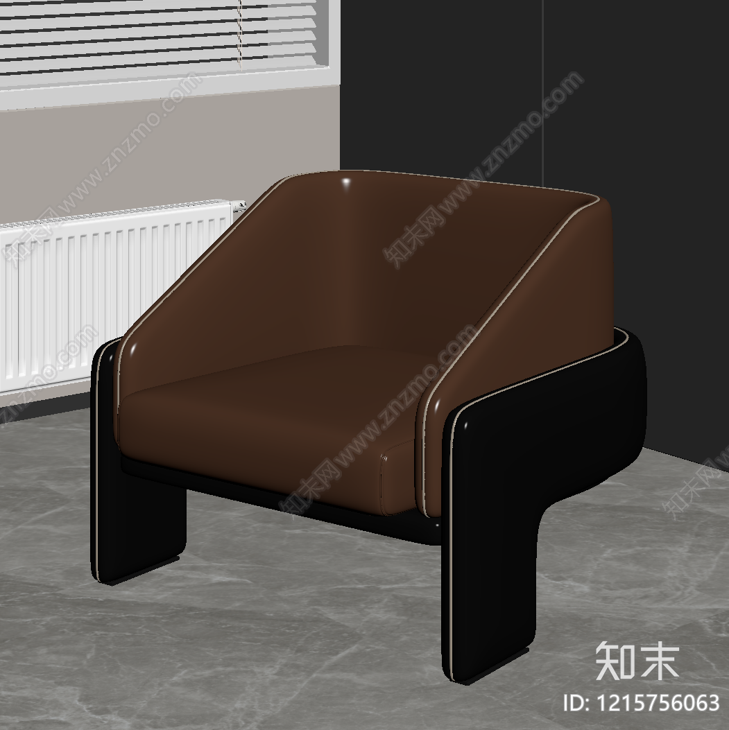 现代简约单人沙发SU模型下载【ID:1215756063】