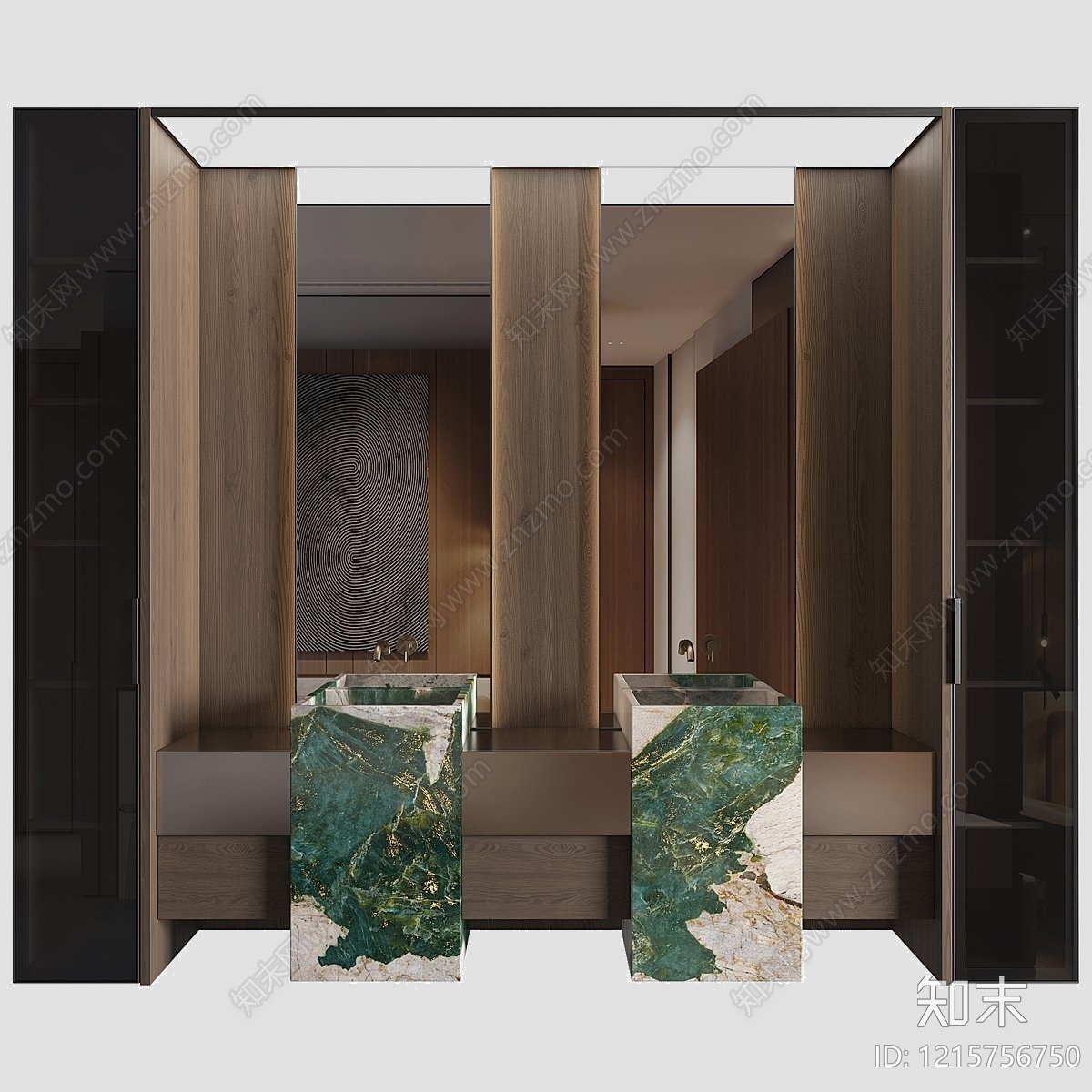 意式轻奢浴室柜3D模型下载【ID:1215756750】