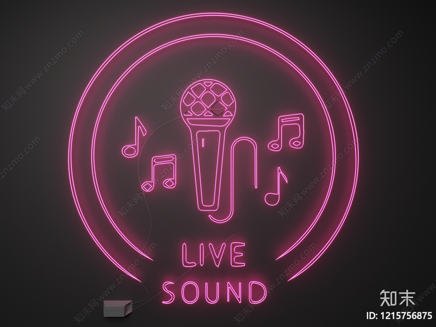 霓虹风格艺术装置3D模型下载【ID:1215756875】