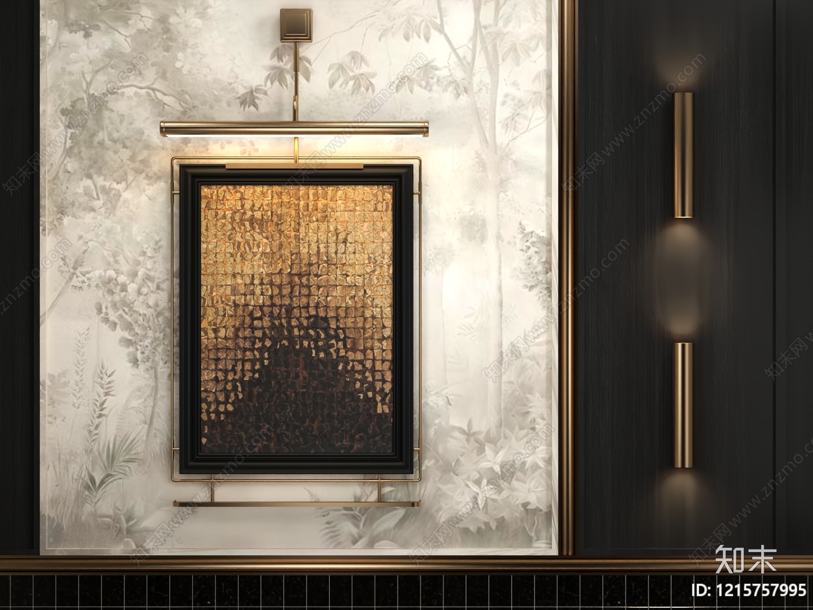 轻奢风挂画3D模型下载【ID:1215757995】