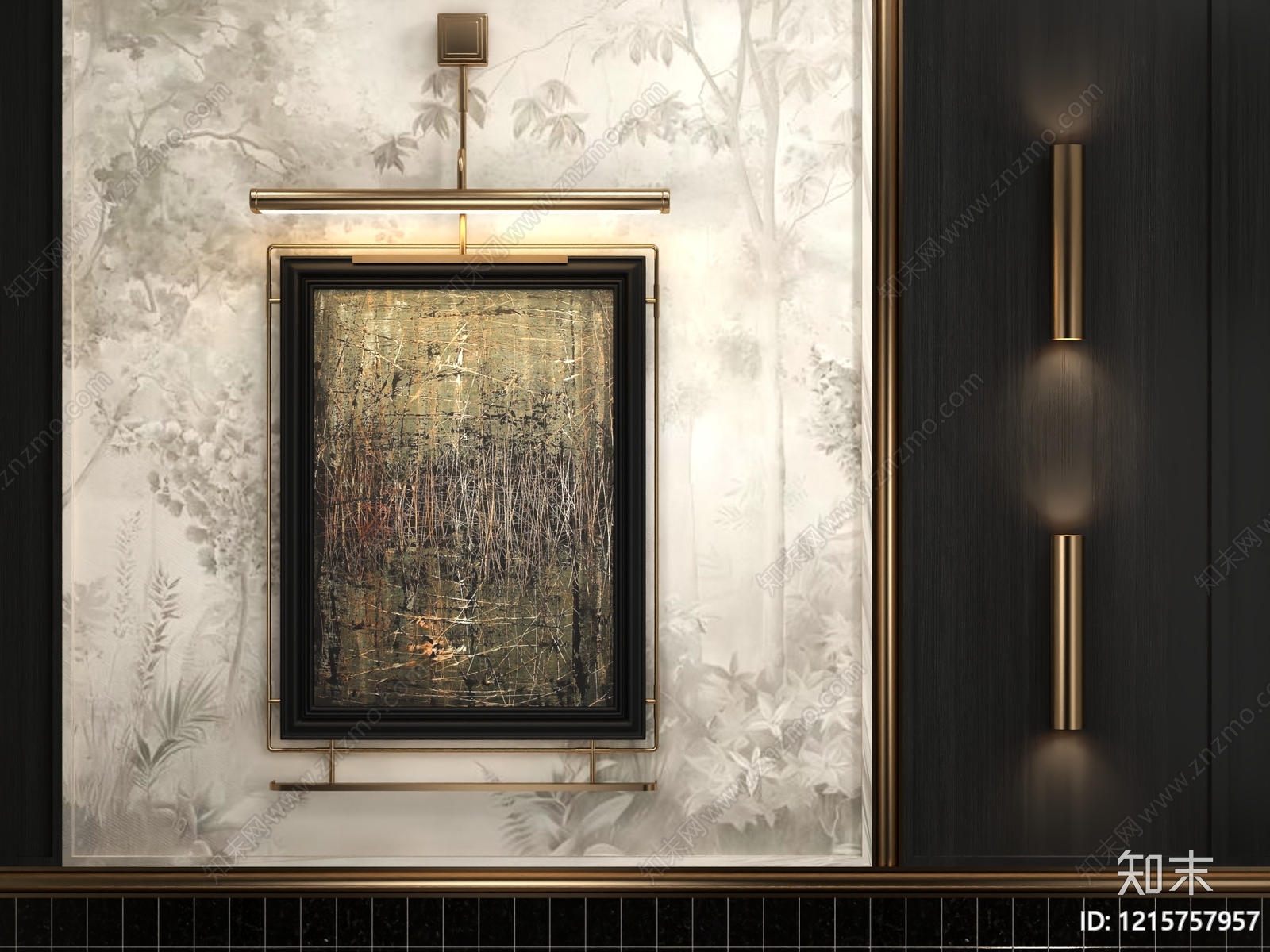 新中式挂画3D模型下载【ID:1215757957】