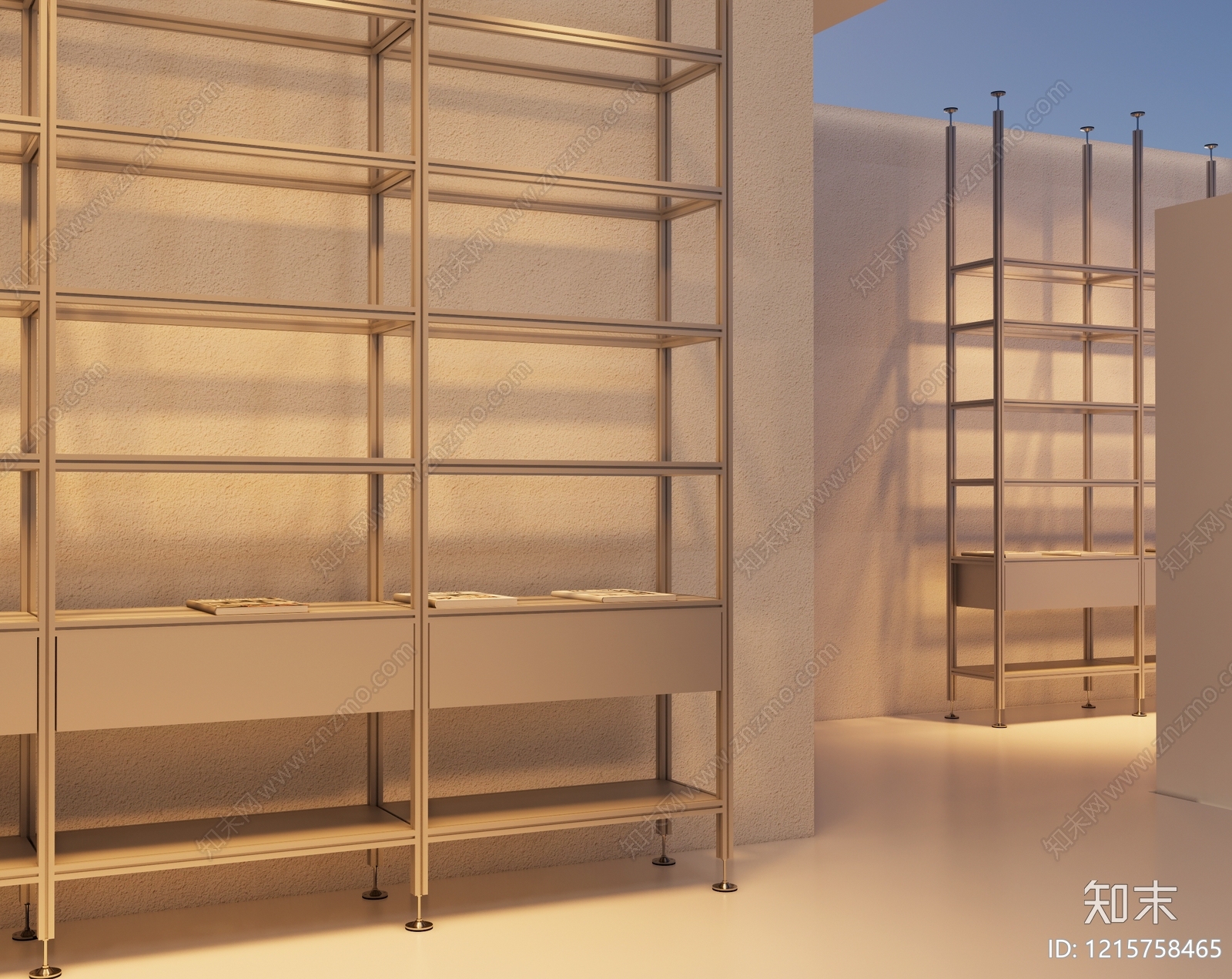 极简书架3D模型下载【ID:1215758465】