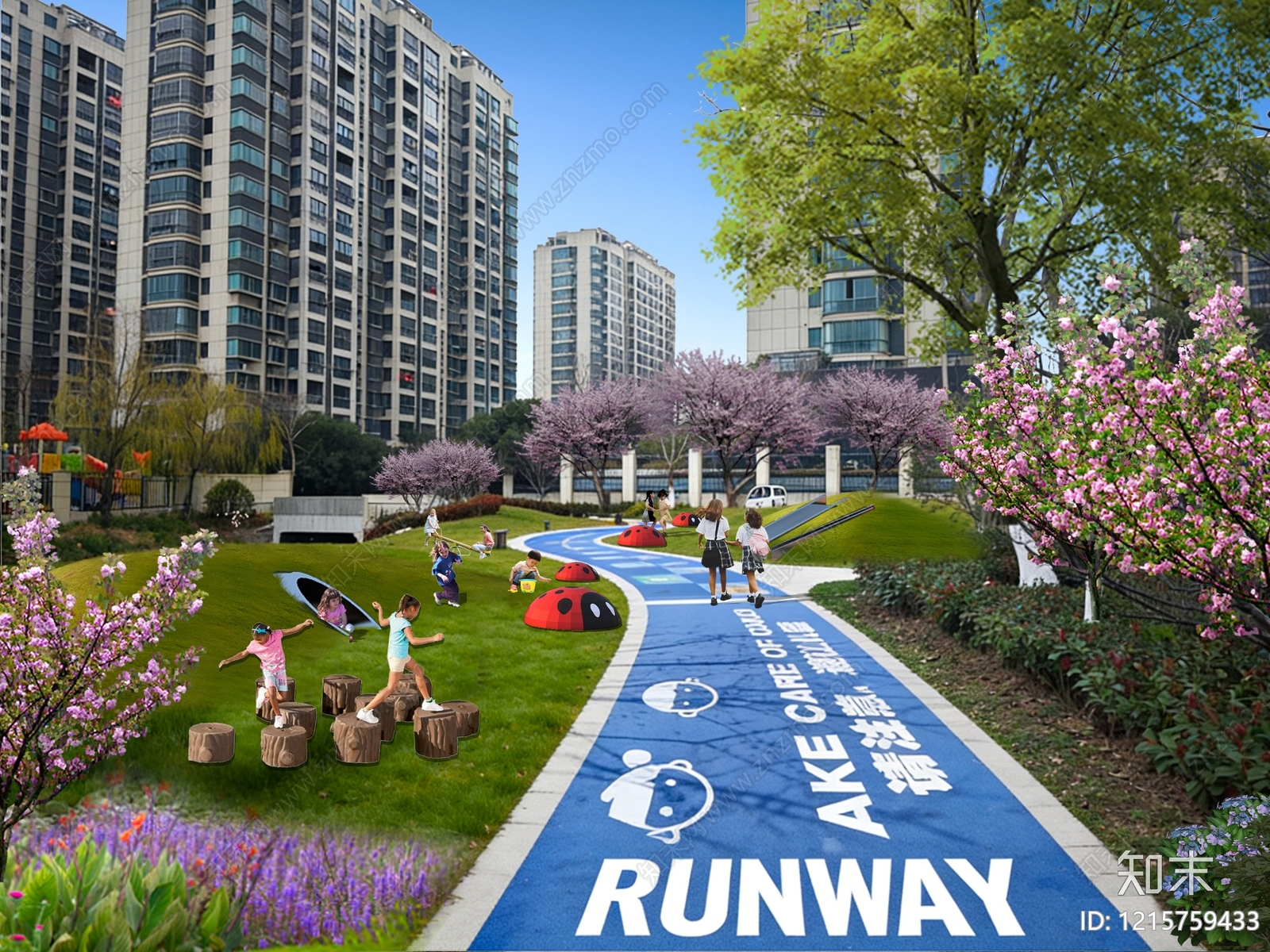 现代新中式公园效果图下载【ID:1215759433】