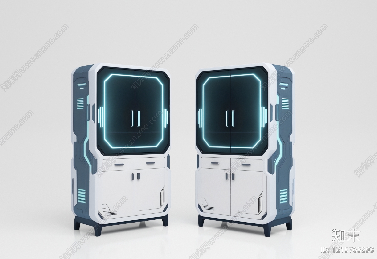 未来科技风衣柜3D模型下载【ID:1215765293】