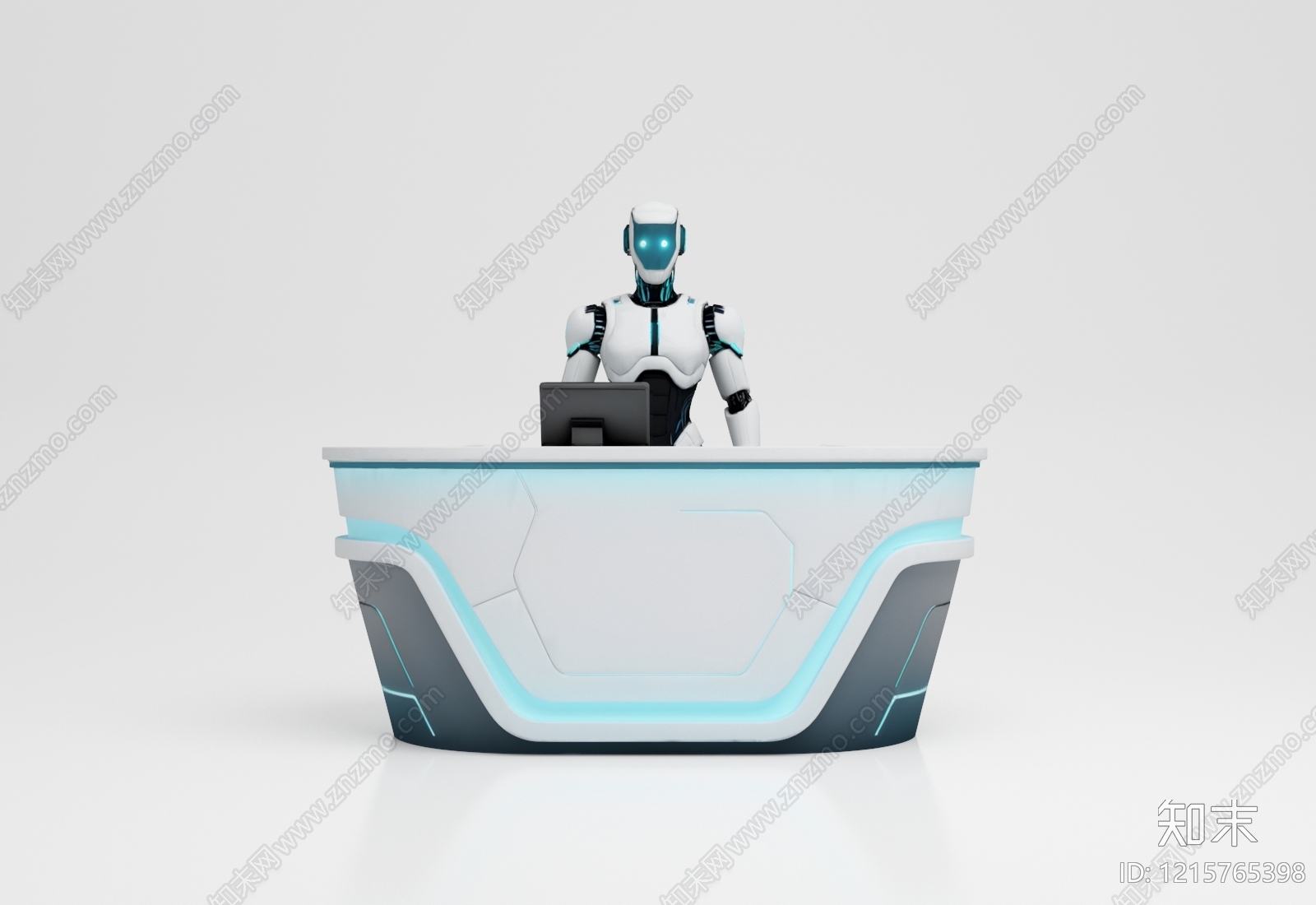 未来科技风前台3D模型下载【ID:1215765398】