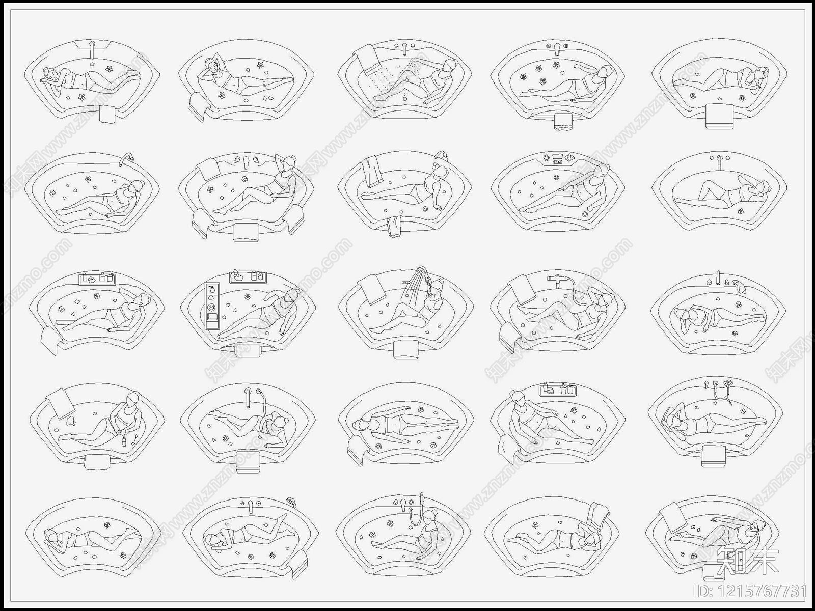 现代卫浴设施施工图下载【ID:1215767731】