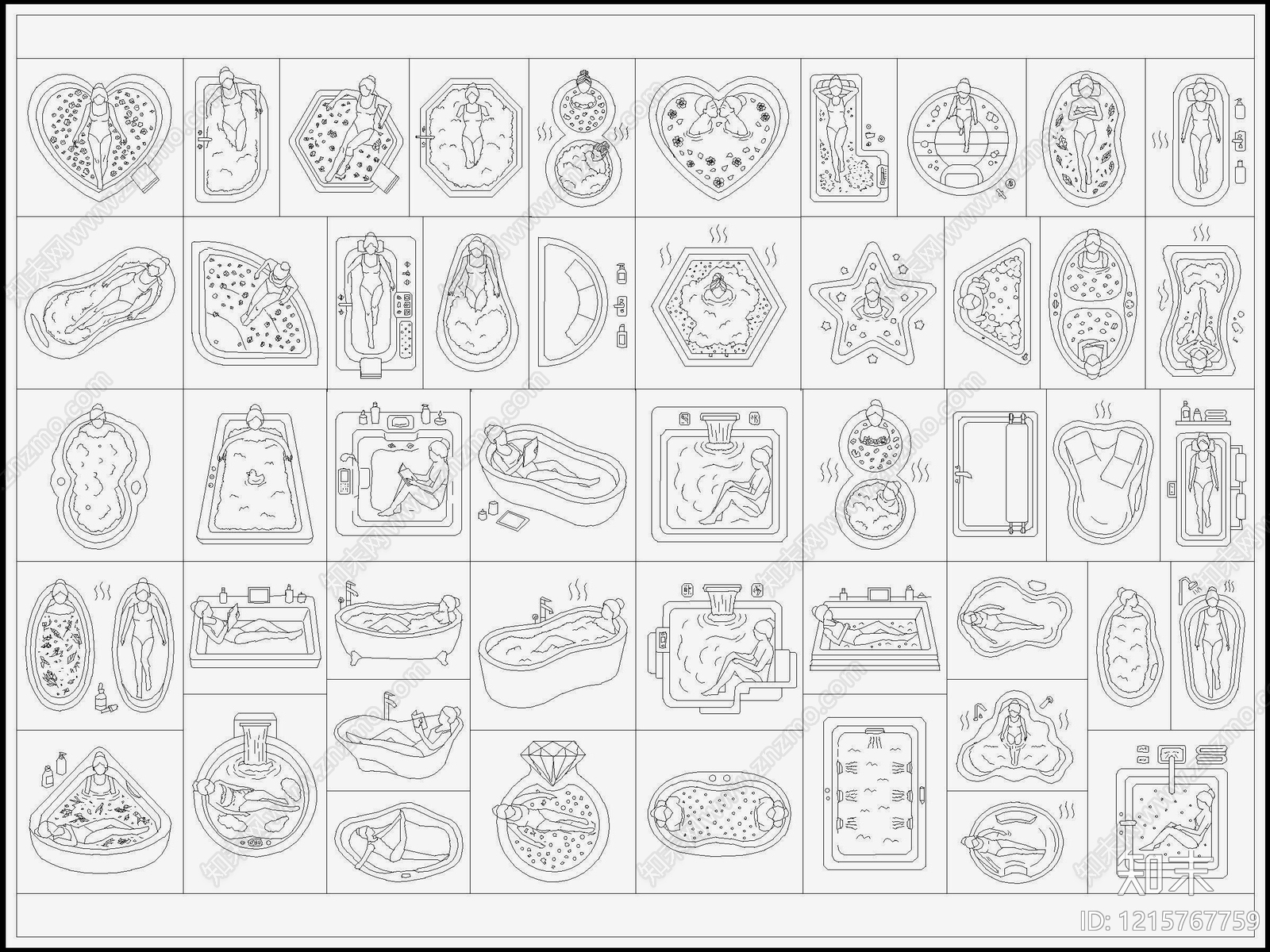 现代综合厨房卫浴设施施工图下载【ID:1215767759】