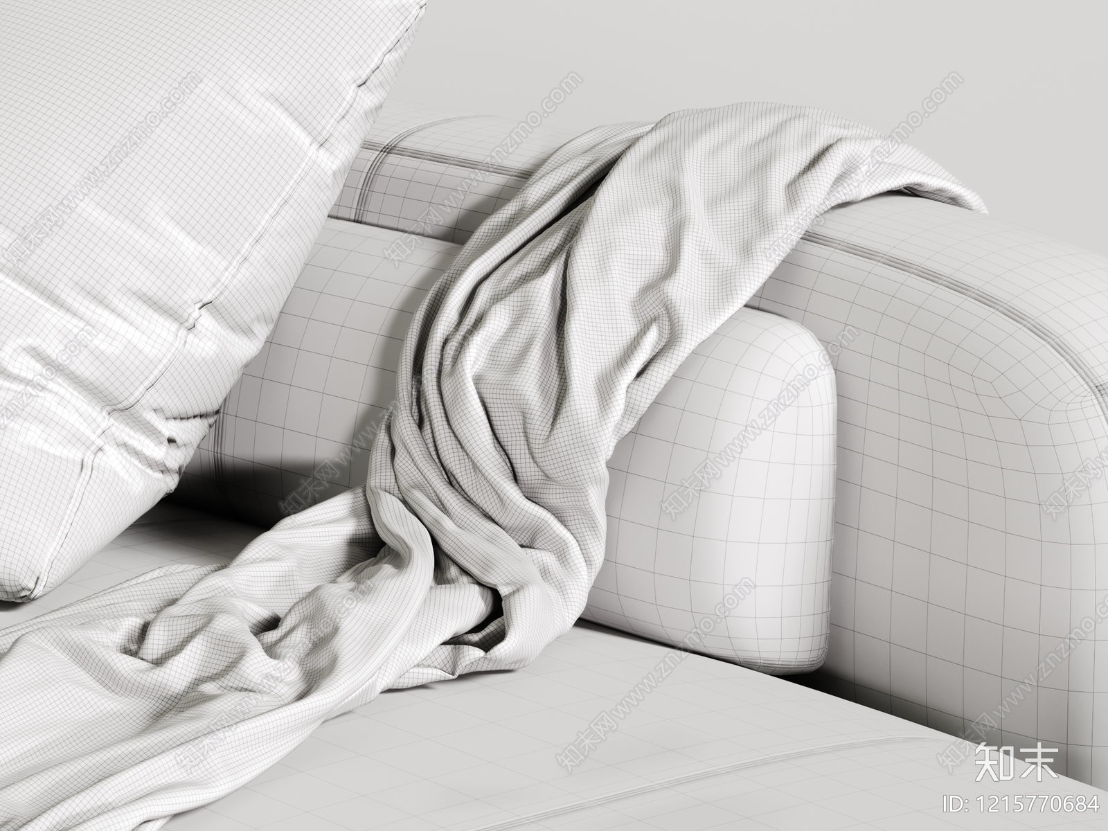 现代简约多人沙发3D模型下载【ID:1215770684】