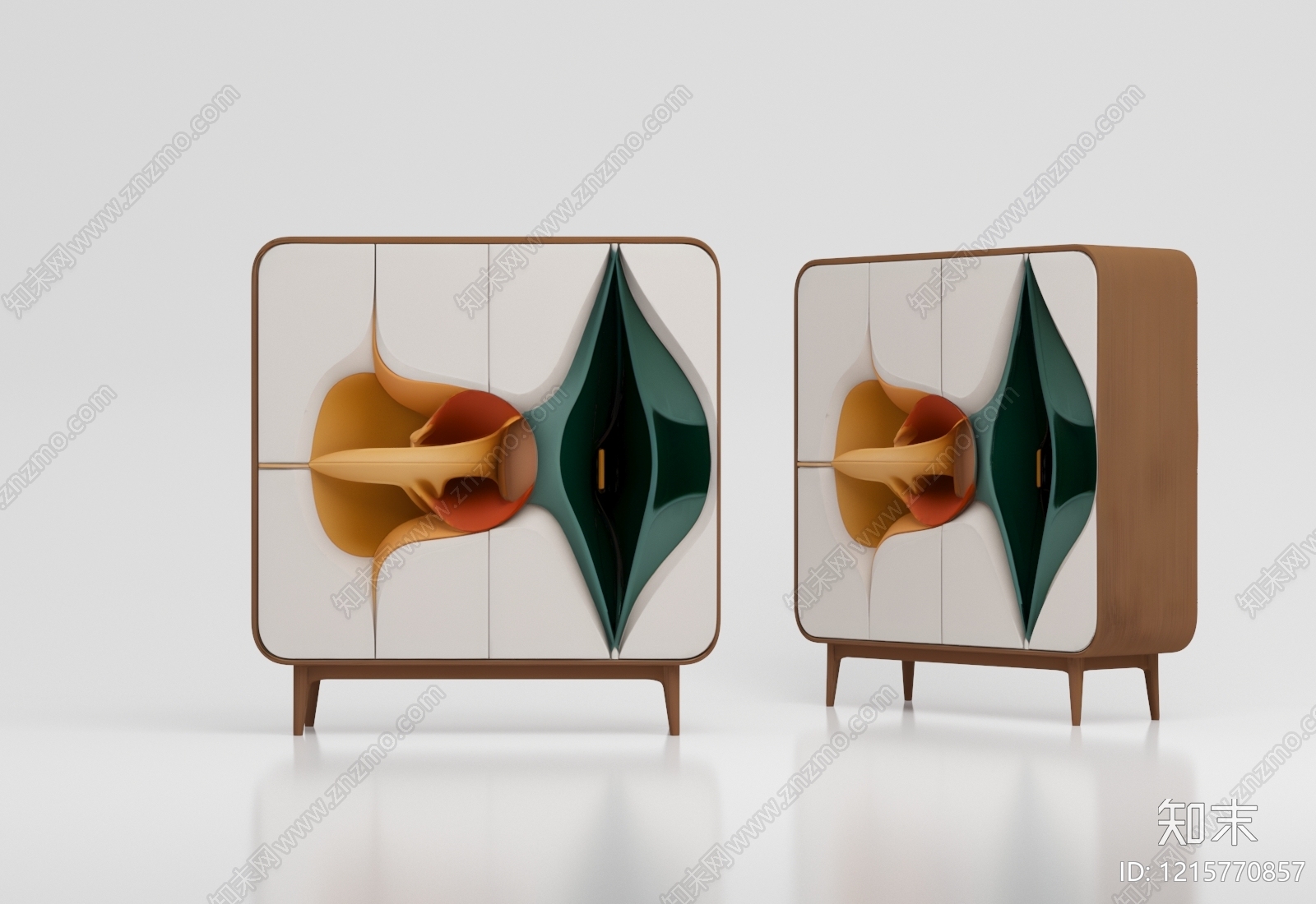现代简约餐边柜3D模型下载【ID:1215770857】