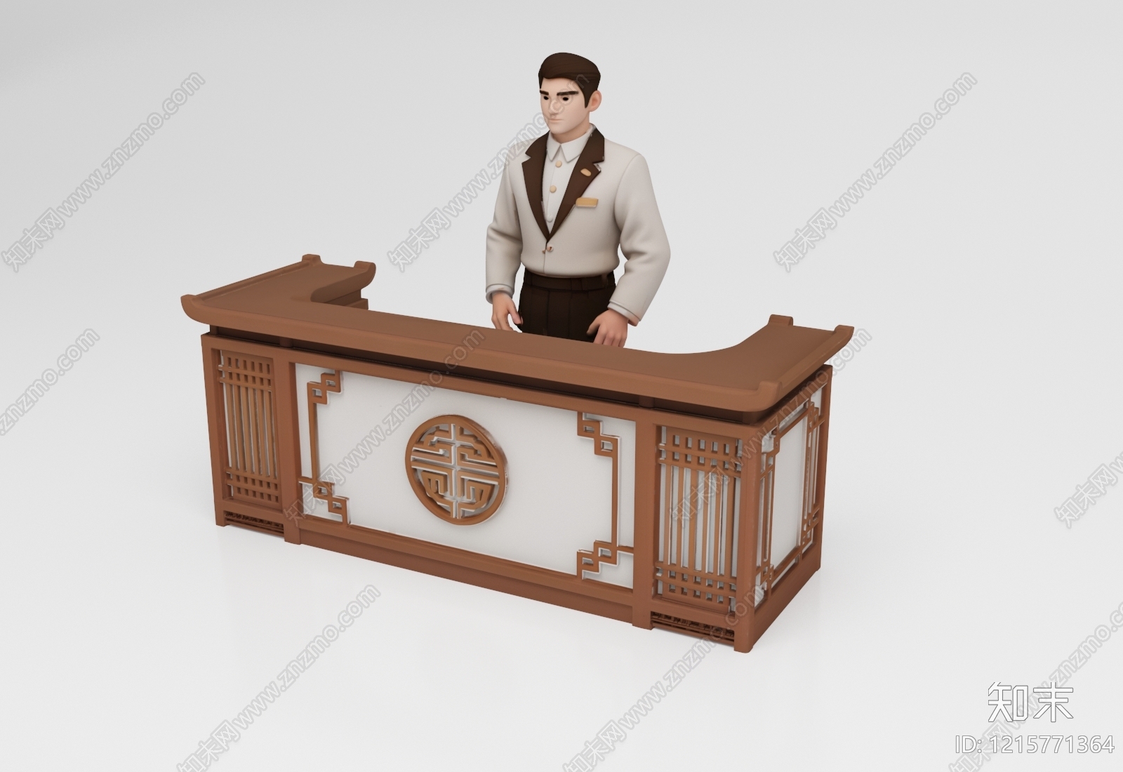 新中式前台3D模型下载【ID:1215771364】