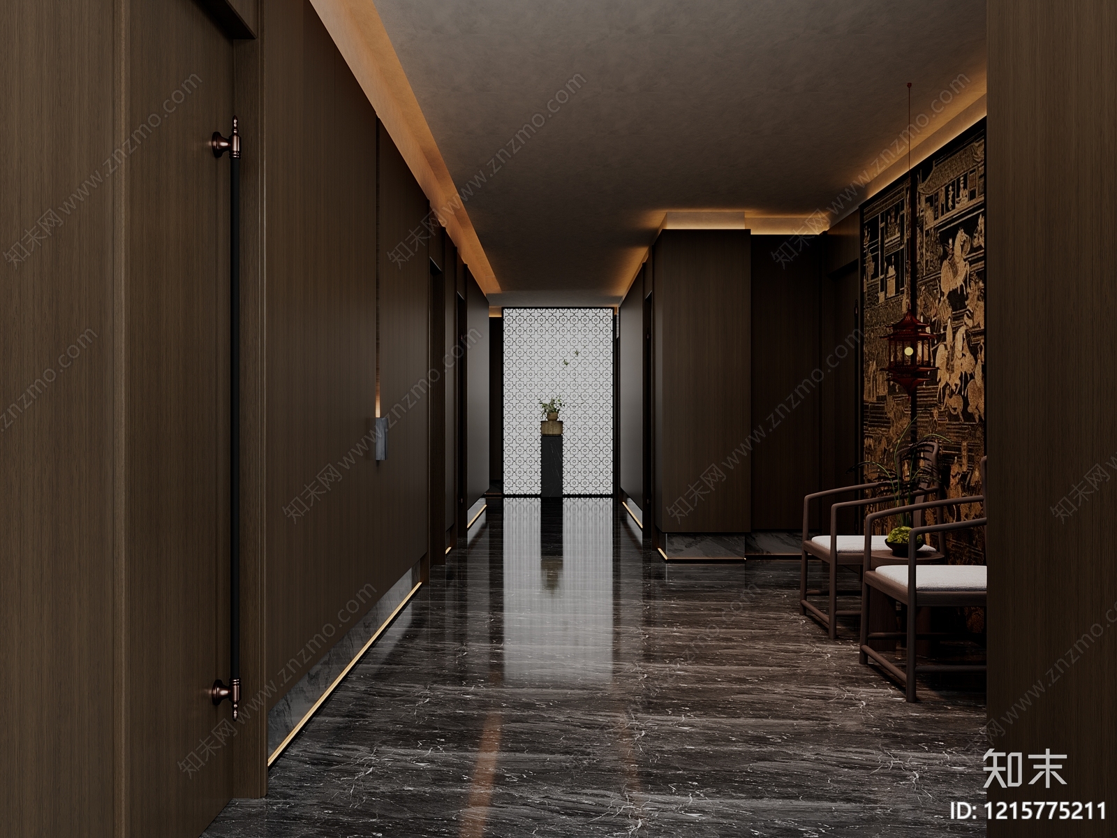 新中式足浴店3D模型下载【ID:1215775211】