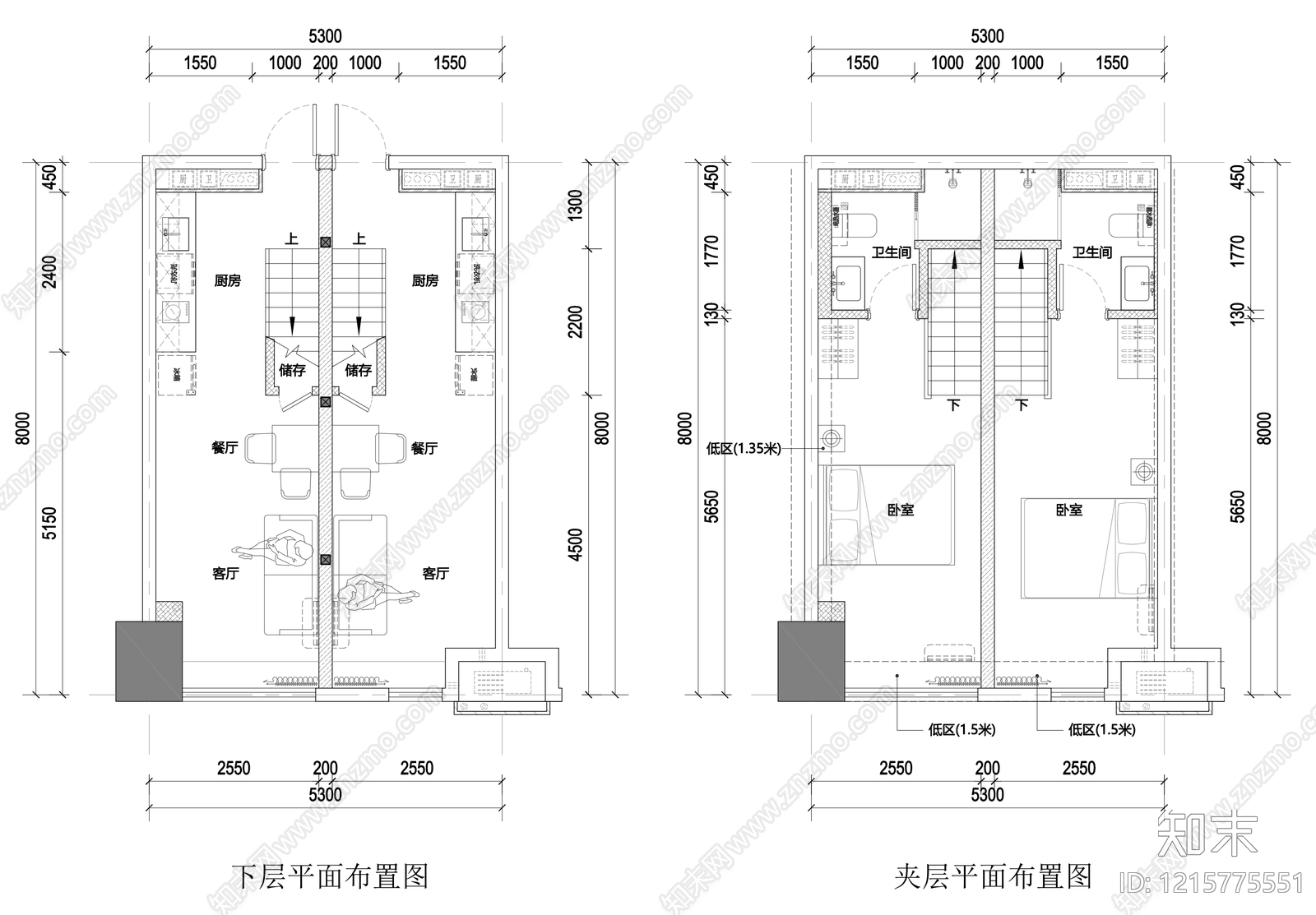 公寓施工图下载【ID:1215775551】