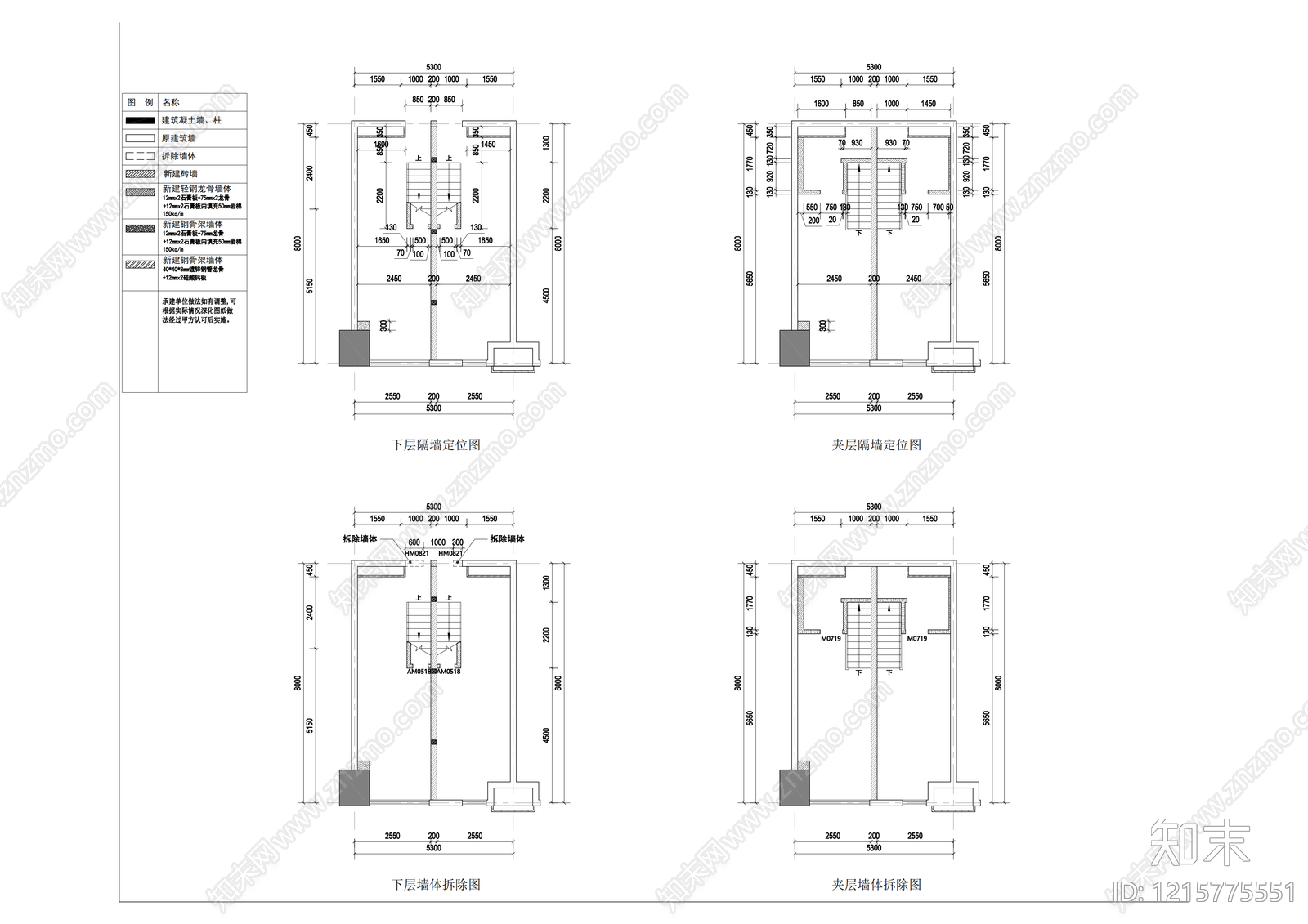 公寓cad施工图下载【ID:1215775551】