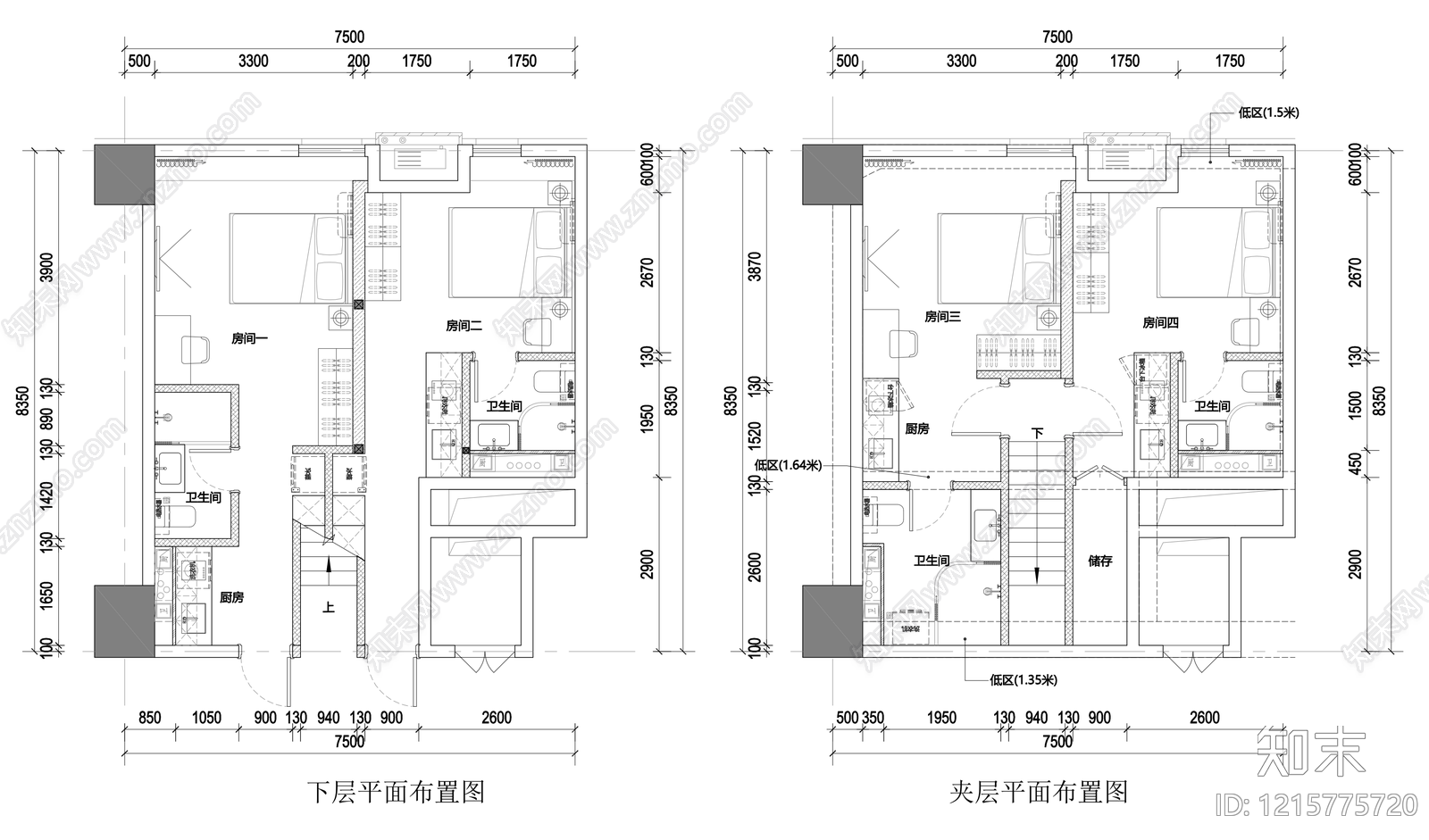 公寓施工图下载【ID:1215775720】