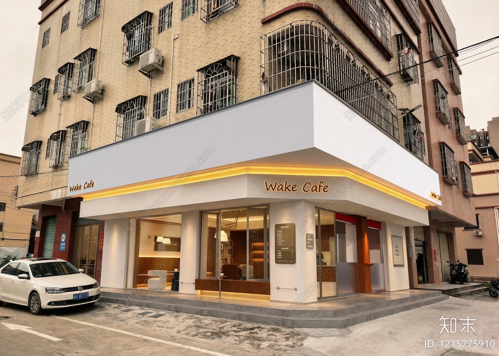日式简约咖啡厅3D模型下载【ID:1215775910】
