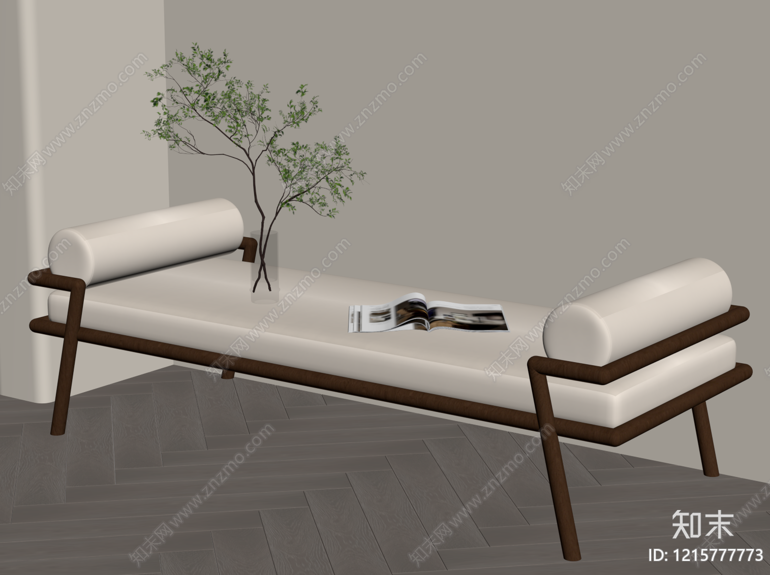 现代床尾凳SU模型下载【ID:1215777773】