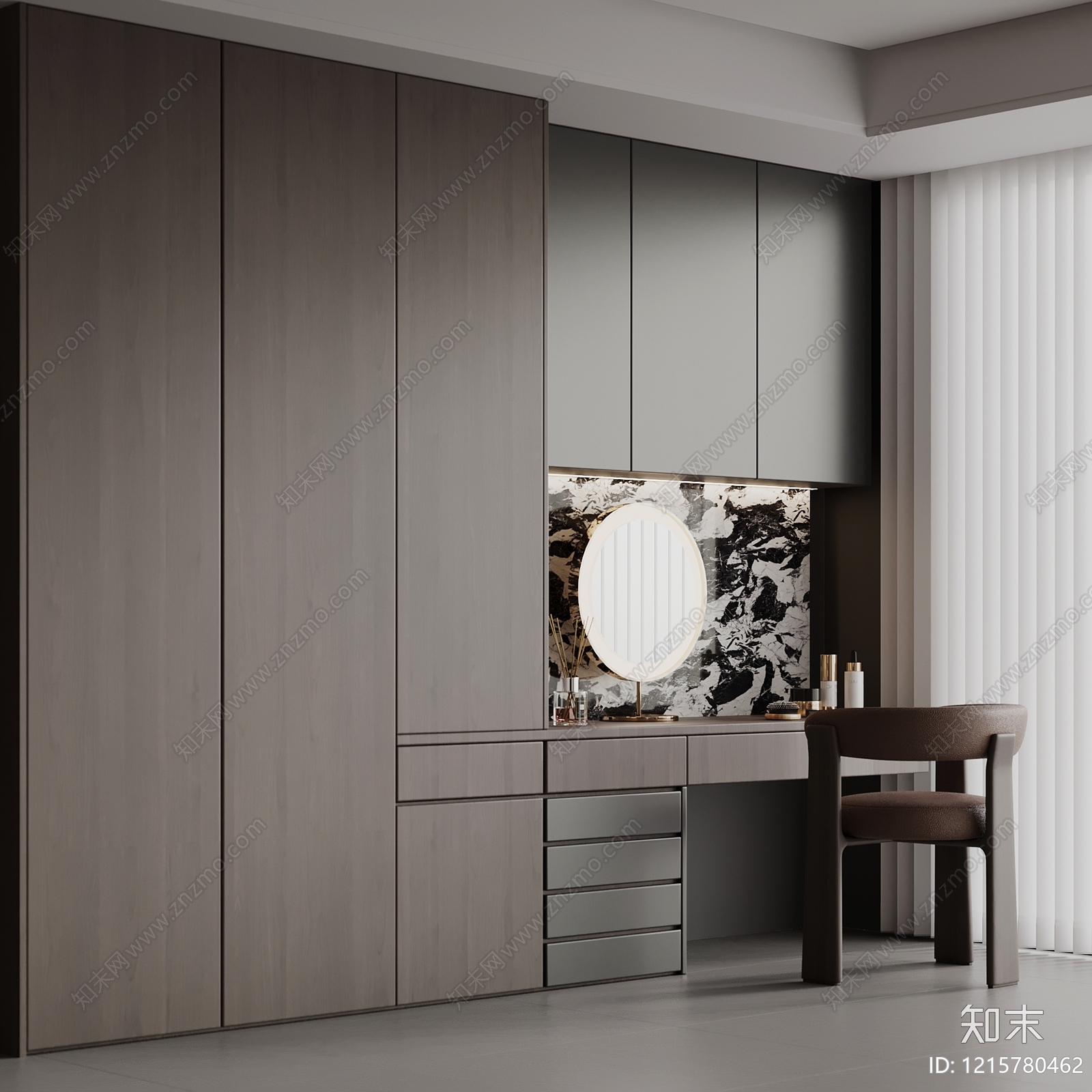 现代极简衣柜3D模型下载【ID:1215780462】