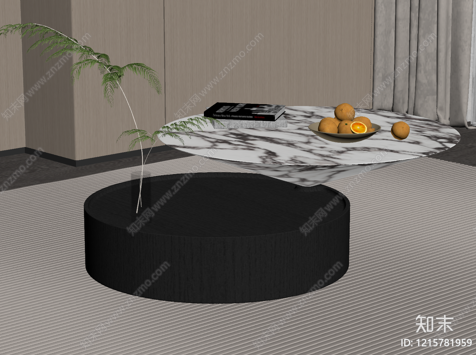 现代简约茶几SU模型下载【ID:1215781959】