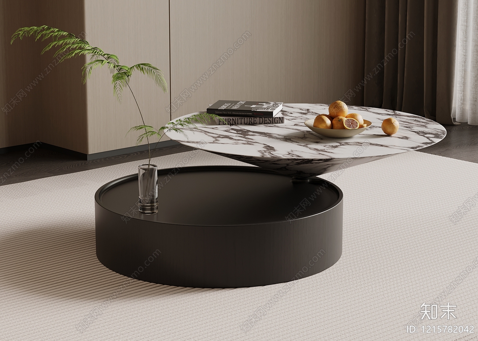 现代极简茶几3D模型下载【ID:1215782042】